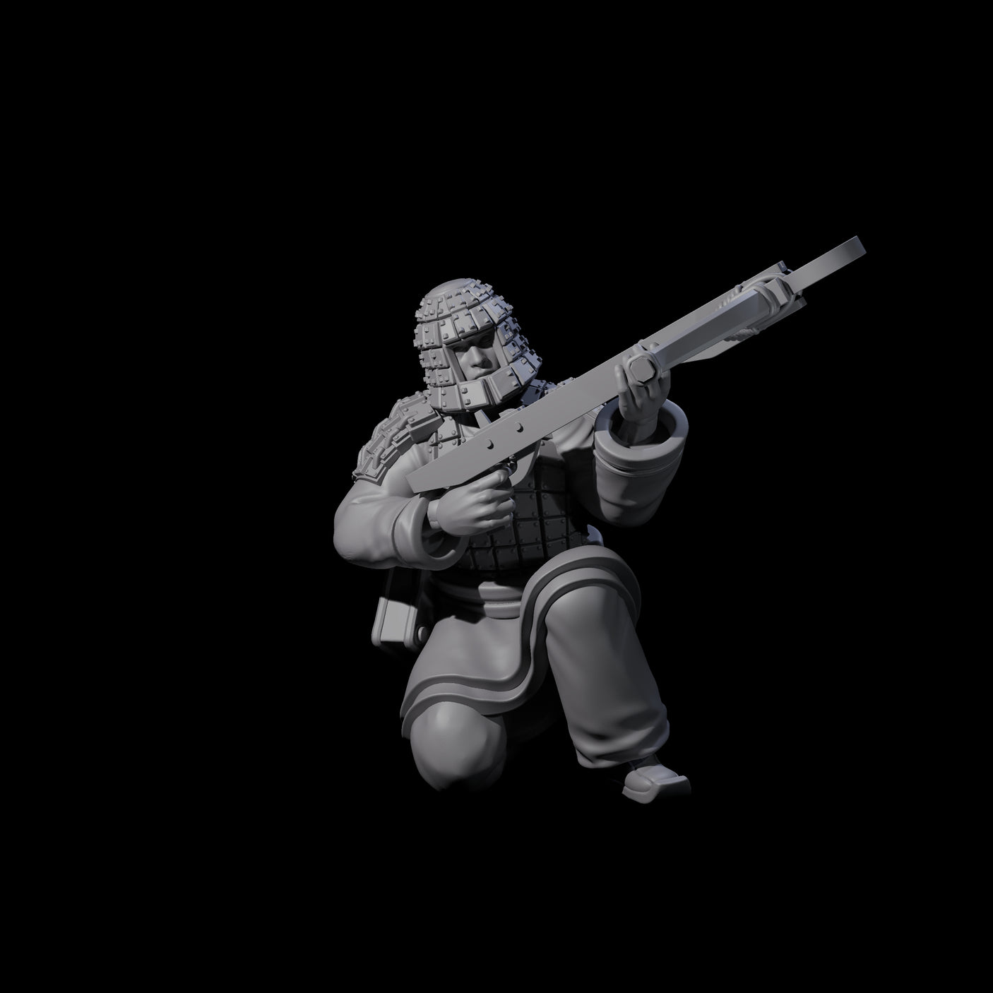 Chinese Terracotta Crossbowman K Miniature for Dungeons and Dragons, Pathfinder or other TTRPGs