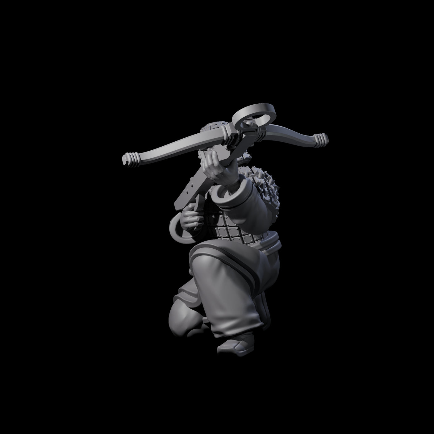 Chinese Terracotta Crossbowman K Miniature for Dungeons and Dragons, Pathfinder or other TTRPGs