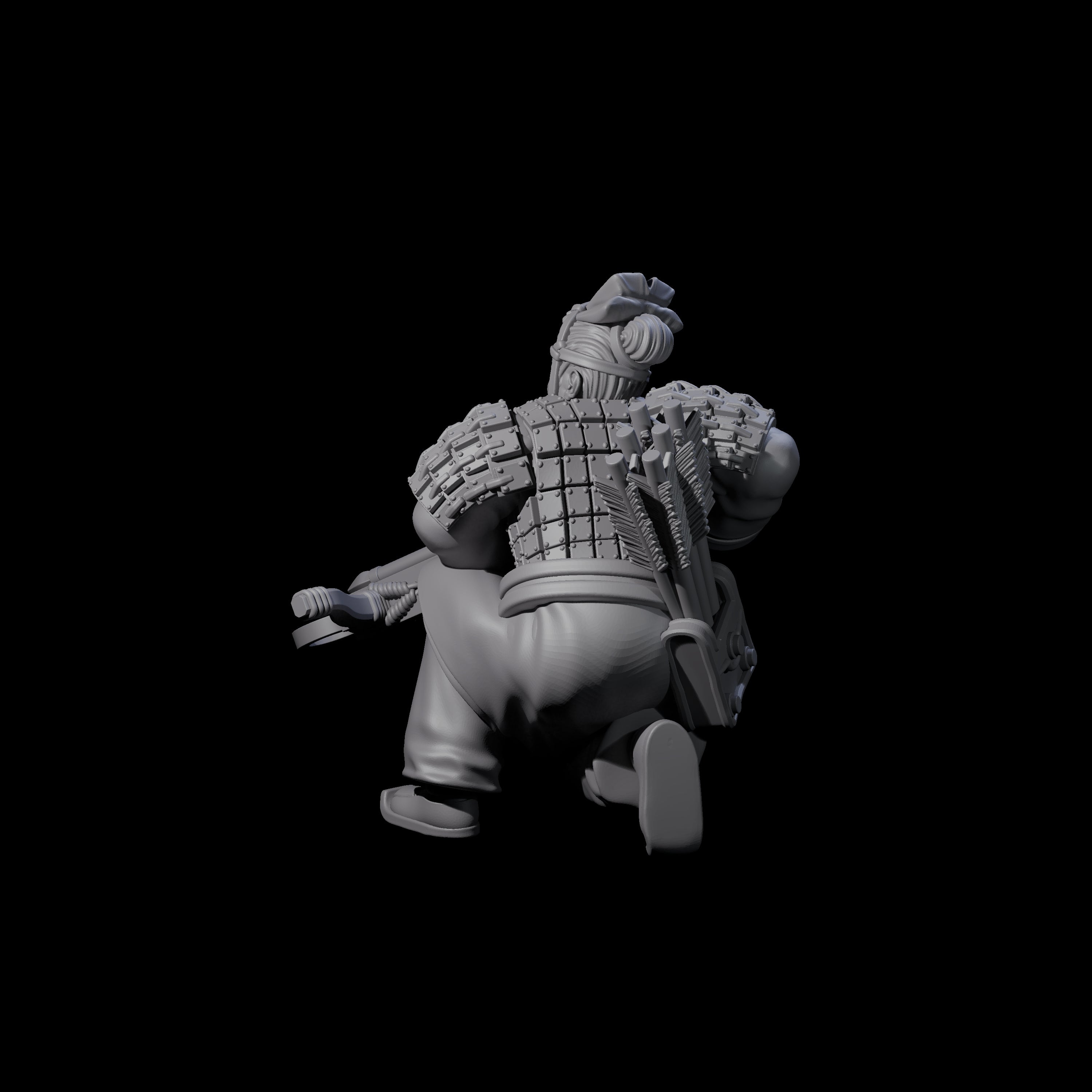 Chinese Terracotta Crossbowman M Miniature for Dungeons and Dragons, Pathfinder or other TTRPGs