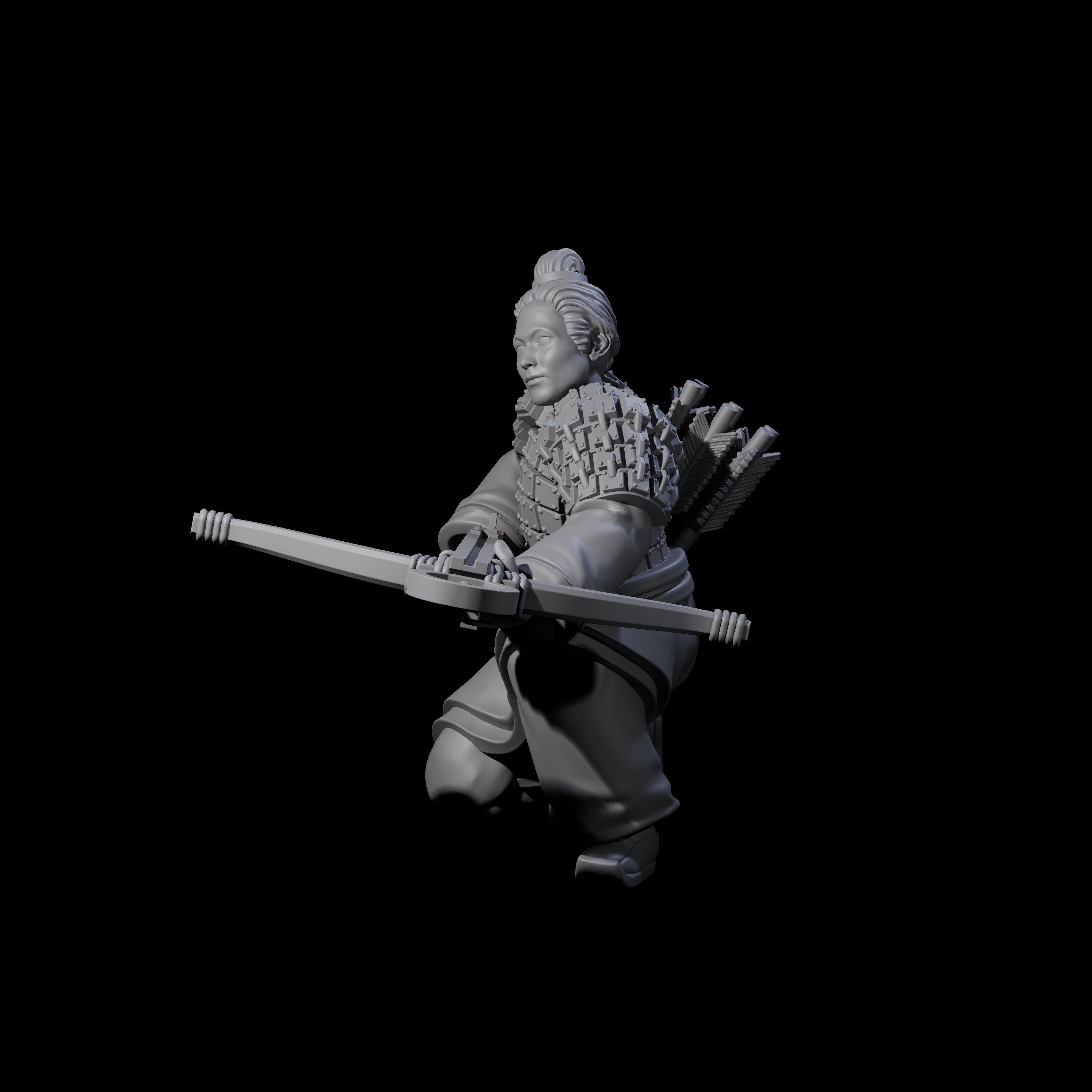 Chinese Terracotta Crossbowman N Miniature for Dungeons and Dragons, Pathfinder or other TTRPGs