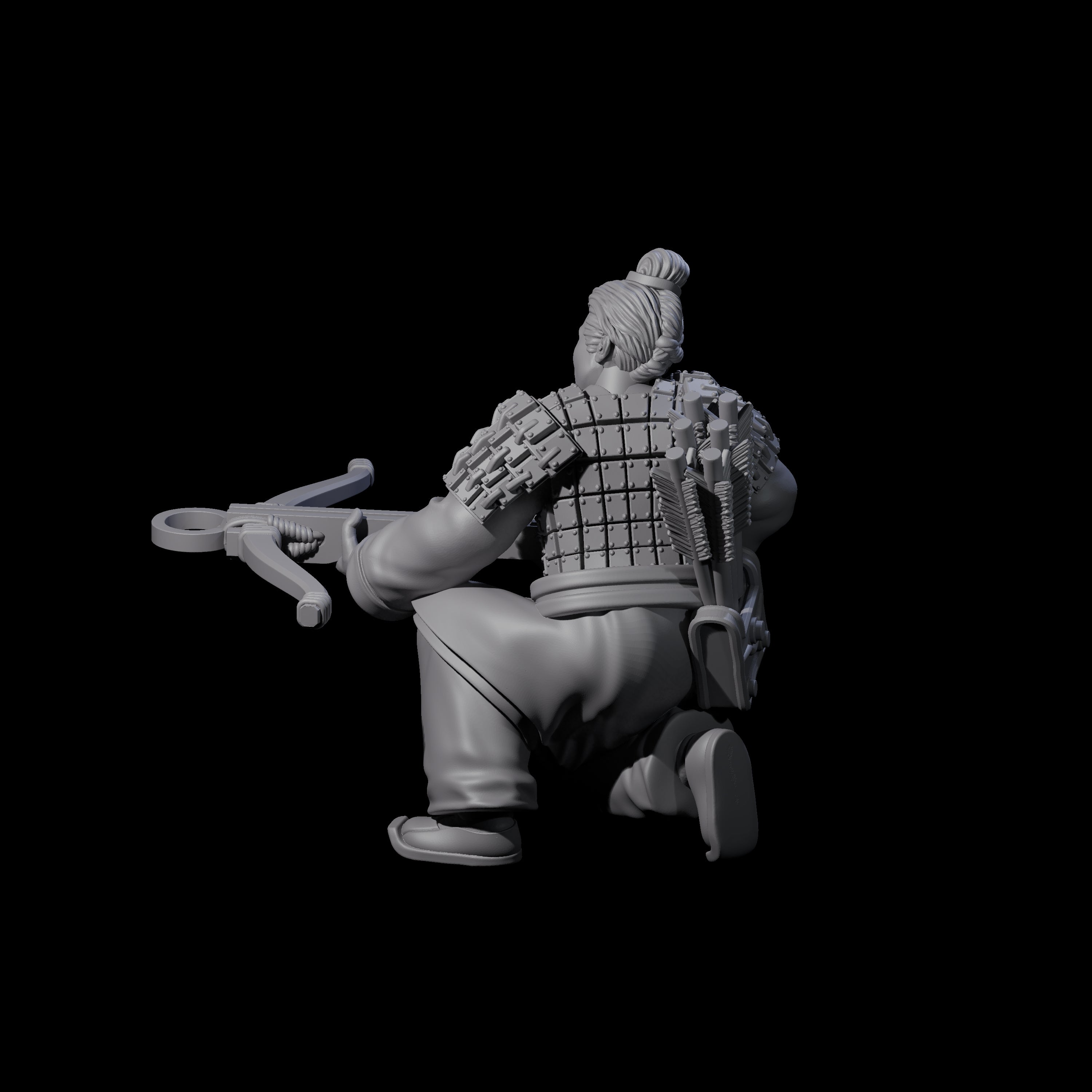 Chinese Terracotta Crossbowman N Miniature for Dungeons and Dragons, Pathfinder or other TTRPGs