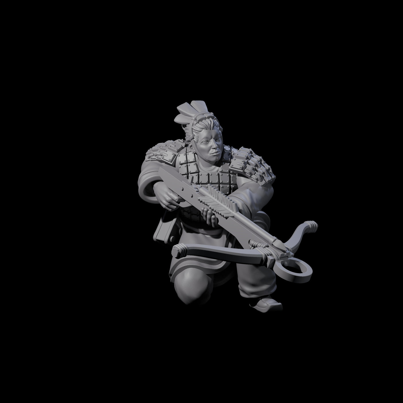 Chinese Terracotta Crossbowmen Miniature for Dungeons and Dragons, Pathfinder or other TTRPGs