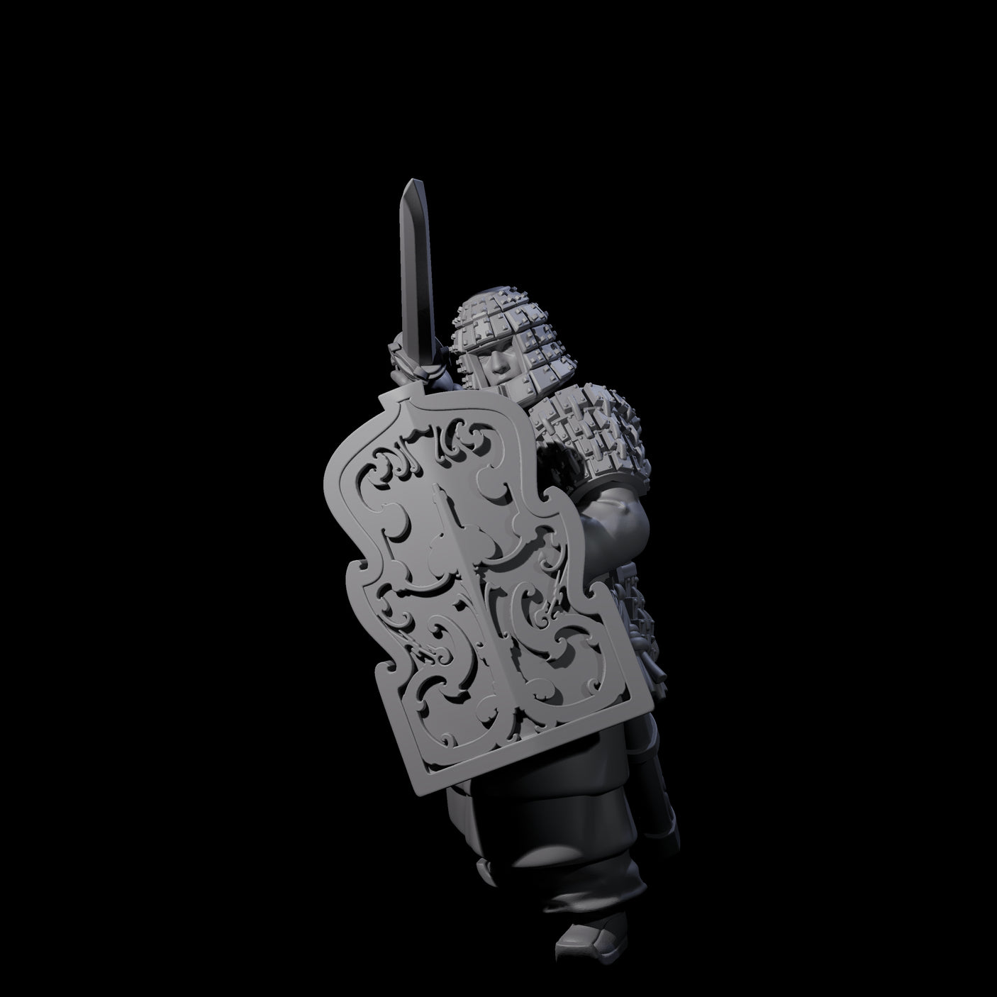 Chinese Terracotta Fierce Terracotta Warrior A Miniature for Dungeons and Dragons, Pathfinder or other TTRPGs