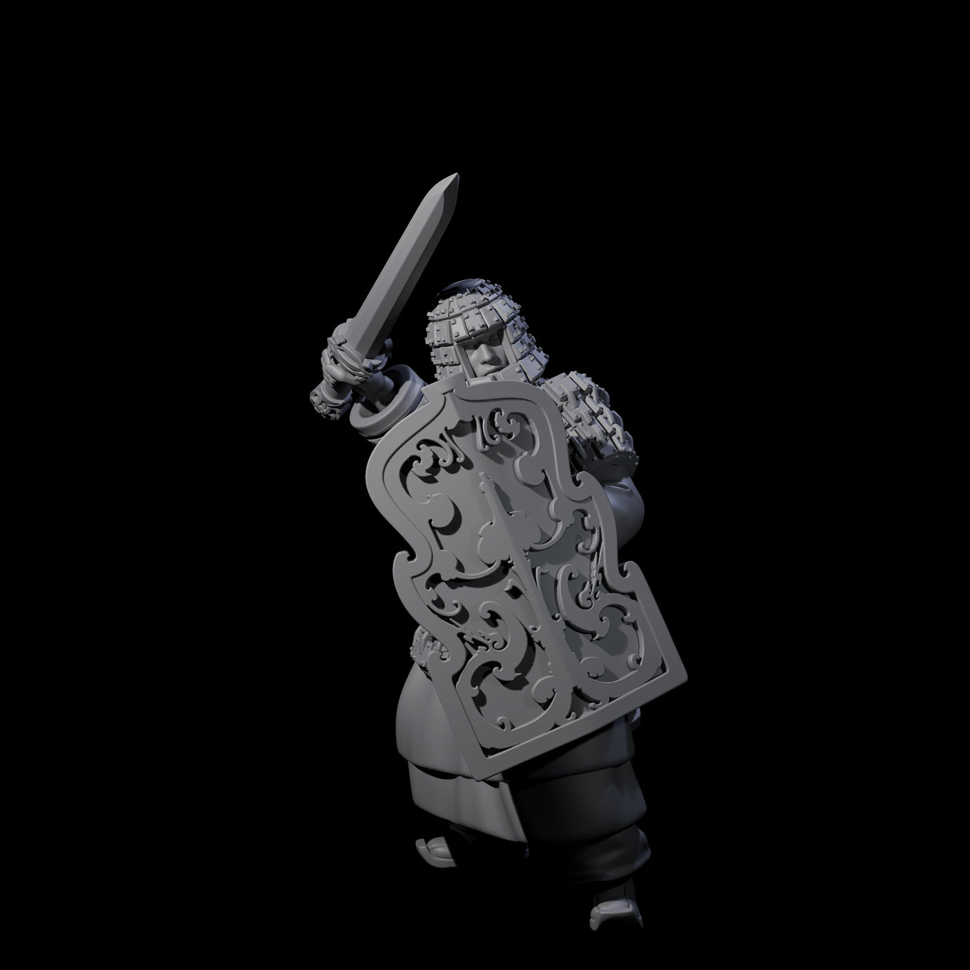 Chinese Terracotta Fierce Terracotta Warrior A Miniature for Dungeons and Dragons, Pathfinder or other TTRPGs