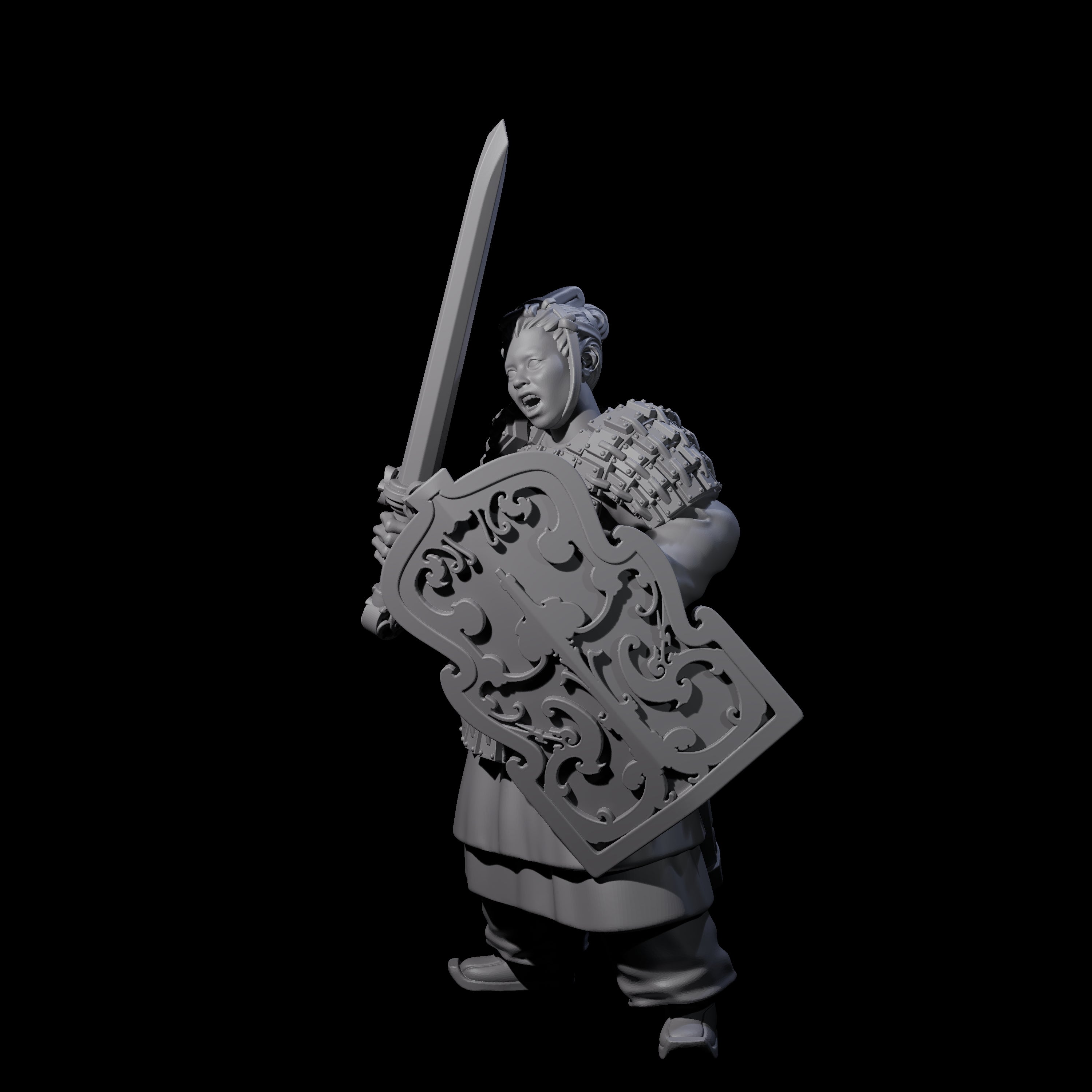 Chinese Terracotta Fierce Terracotta Warrior B Miniature for Dungeons and Dragons, Pathfinder or other TTRPGs