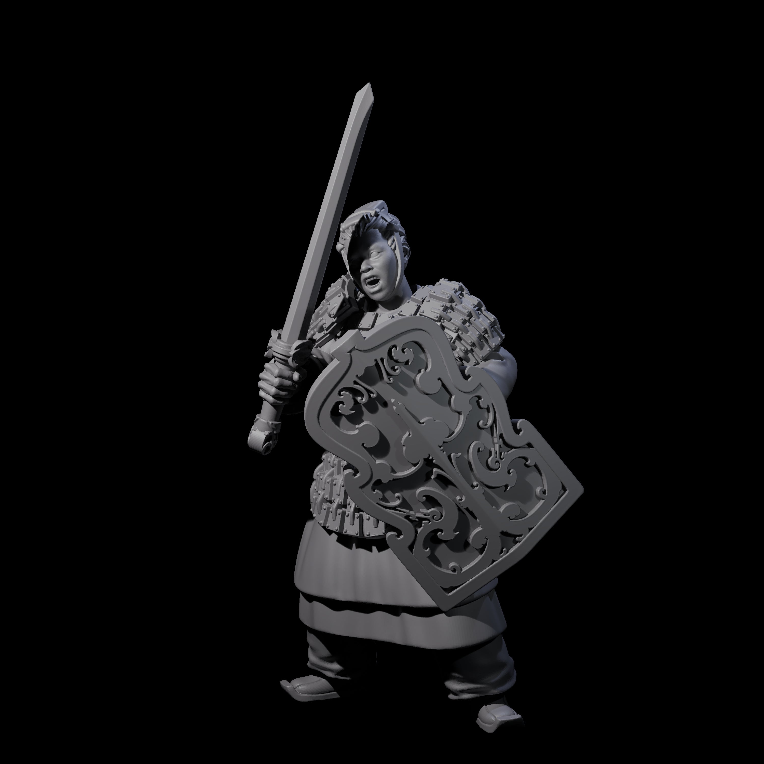 Chinese Terracotta Fierce Terracotta Warrior B Miniature for Dungeons and Dragons, Pathfinder or other TTRPGs