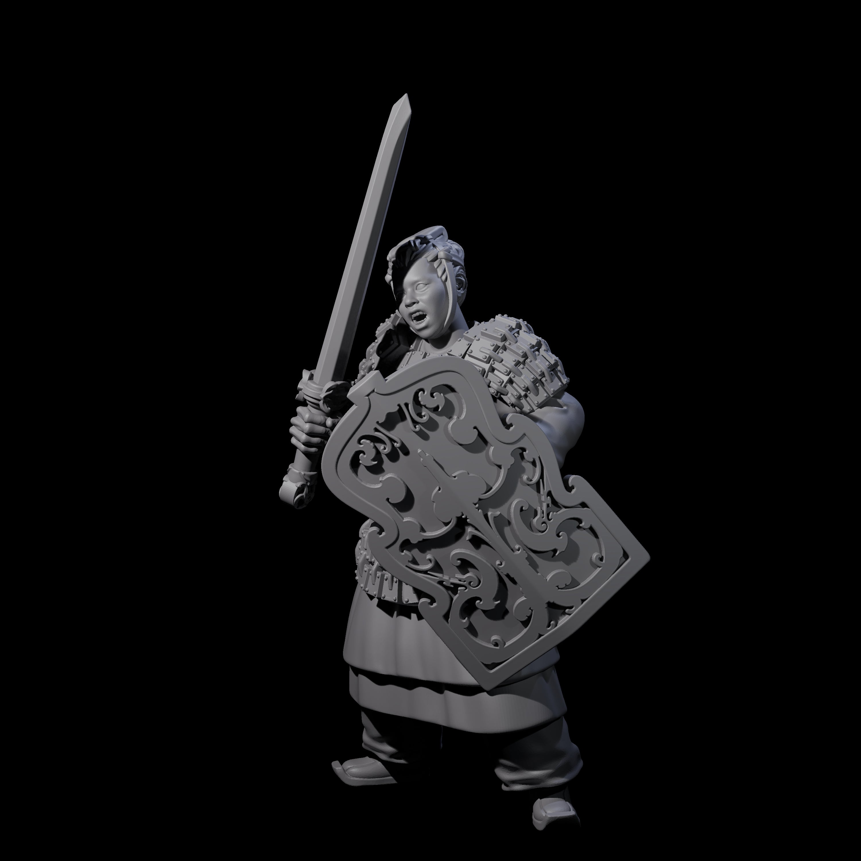 Chinese Terracotta Fierce Terracotta Warrior B Miniature for Dungeons and Dragons, Pathfinder or other TTRPGs