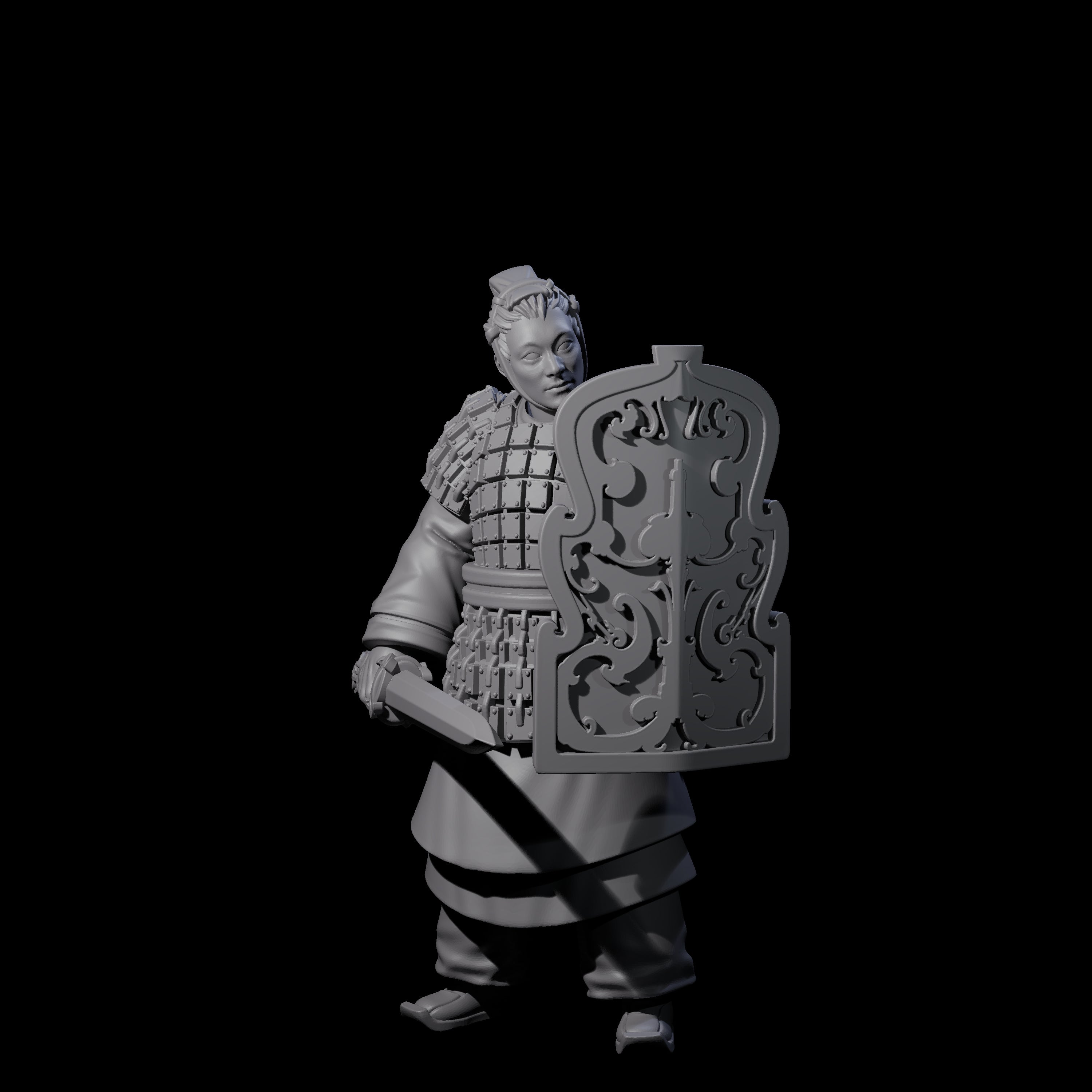 Chinese Terracotta Fierce Terracotta Warrior F Miniature for Dungeons and Dragons, Pathfinder or other TTRPGs