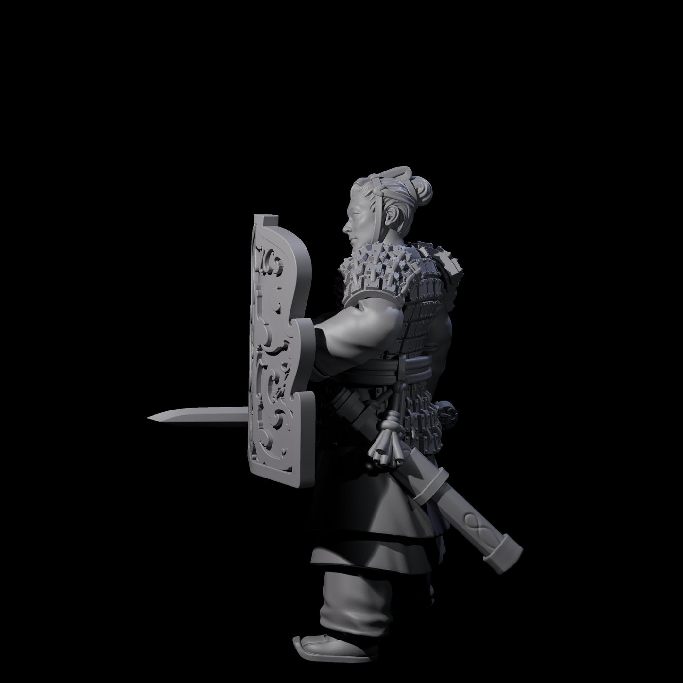 Chinese Terracotta Fierce Terracotta Warrior F Miniature for Dungeons and Dragons, Pathfinder or other TTRPGs