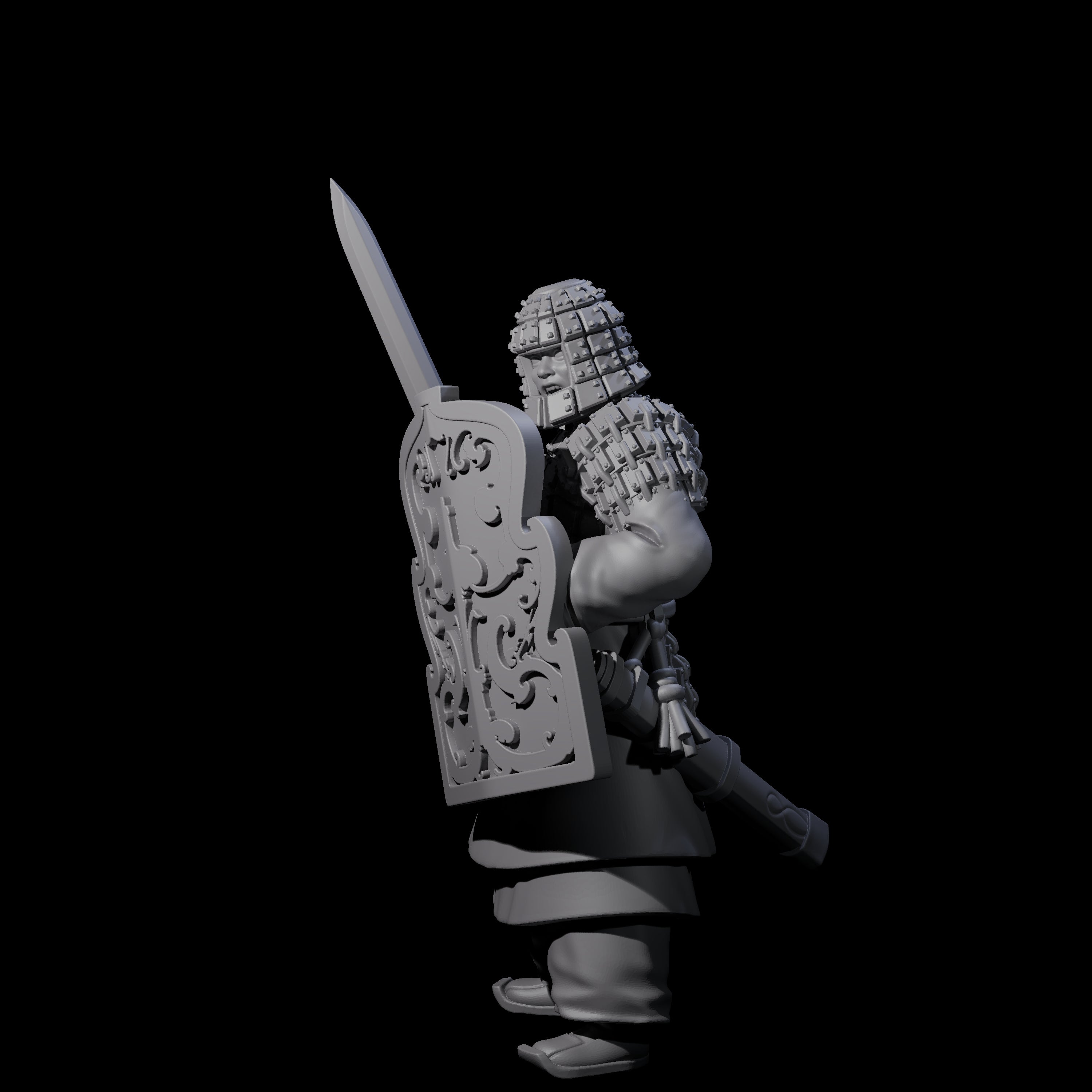 Chinese Terracotta Fierce Terracotta Warrior H Miniature for Dungeons and Dragons, Pathfinder or other TTRPGs