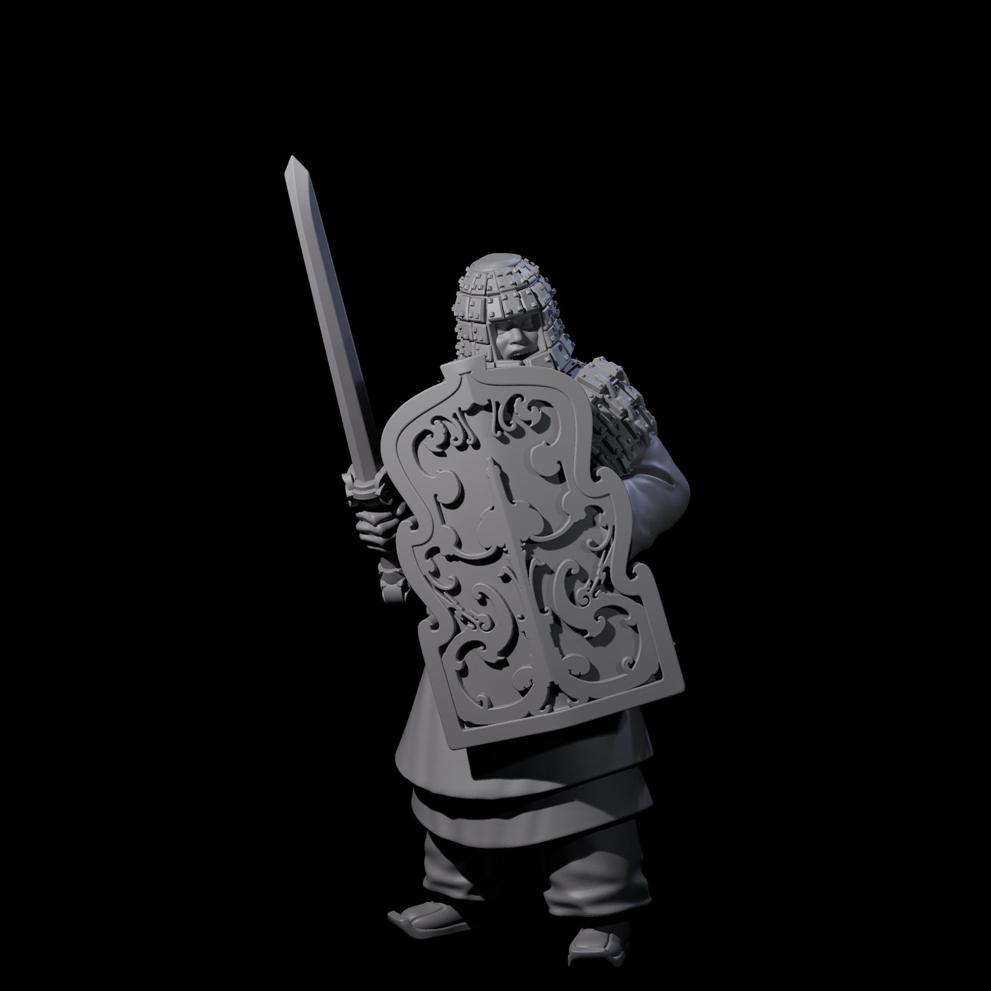 Chinese Terracotta Fierce Terracotta Warrior H Miniature for Dungeons and Dragons, Pathfinder or other TTRPGs