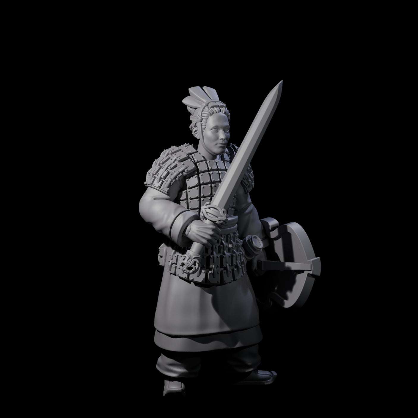 Chinese Terracotta Fierce Terracotta Warrior I Miniature for Dungeons and Dragons, Pathfinder or other TTRPGs