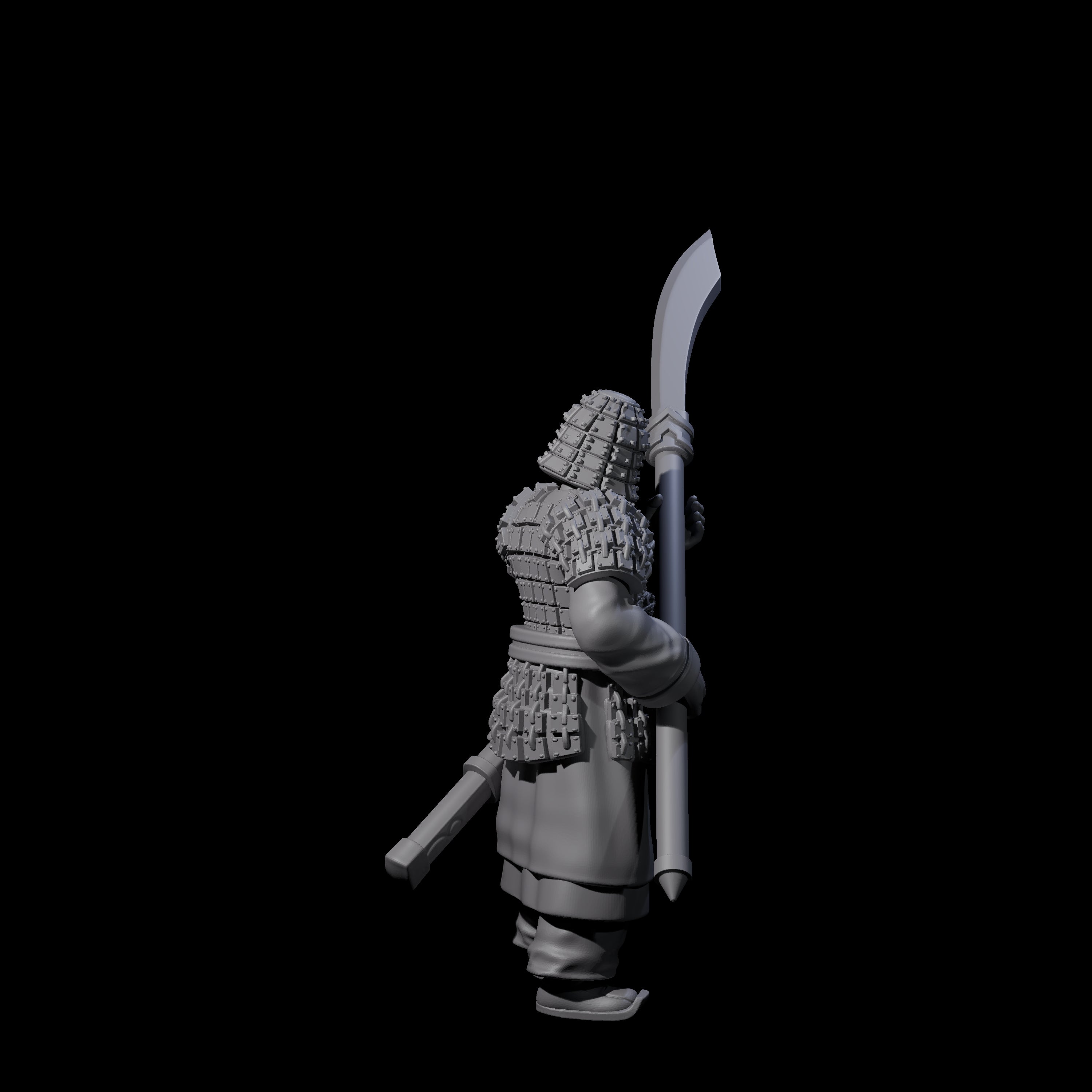 Chinese Terracotta Reaching Polearm Warrior A Miniature for Dungeons and Dragons, Pathfinder or other TTRPGs