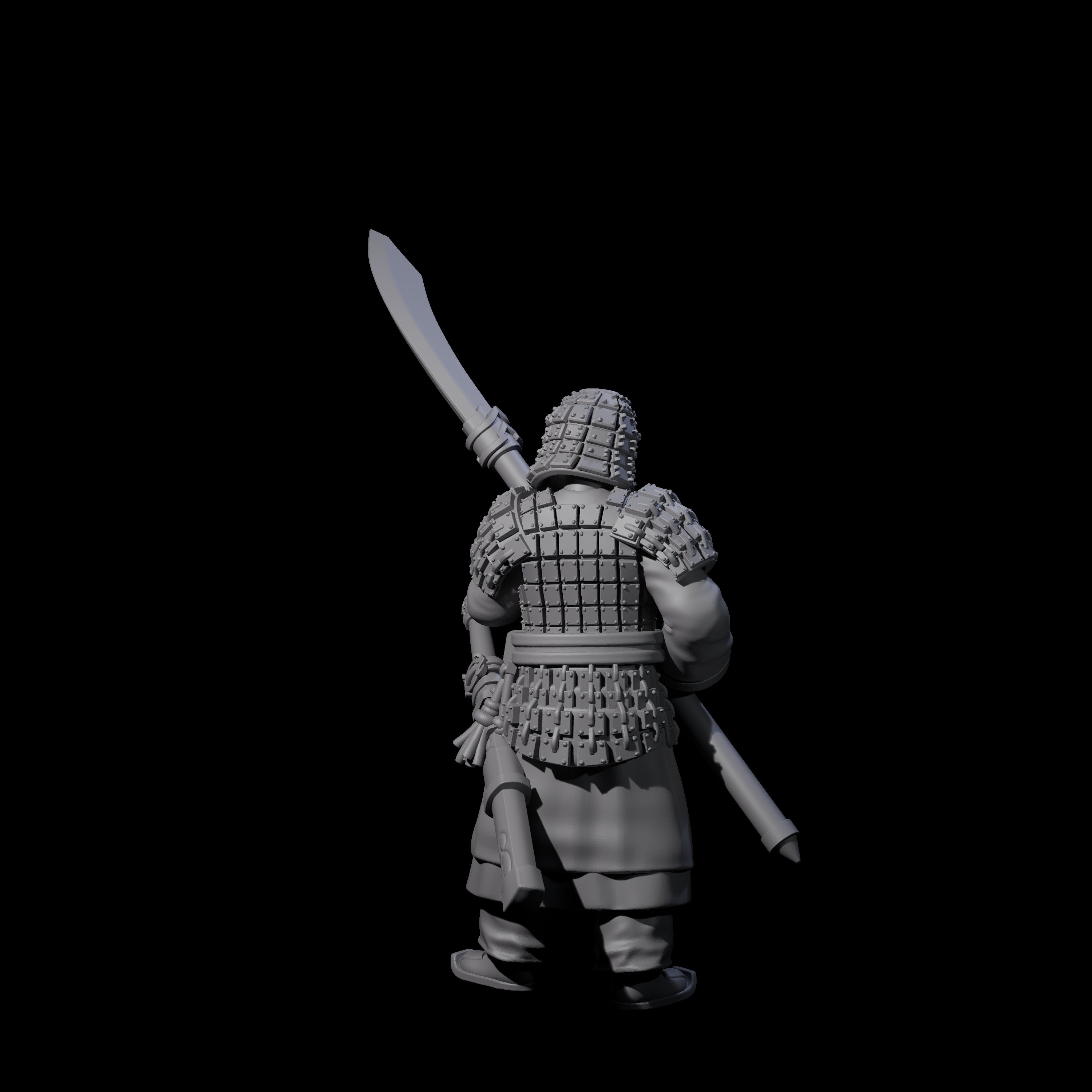 Chinese Terracotta Reaching Polearm Warrior A Miniature for Dungeons and Dragons, Pathfinder or other TTRPGs