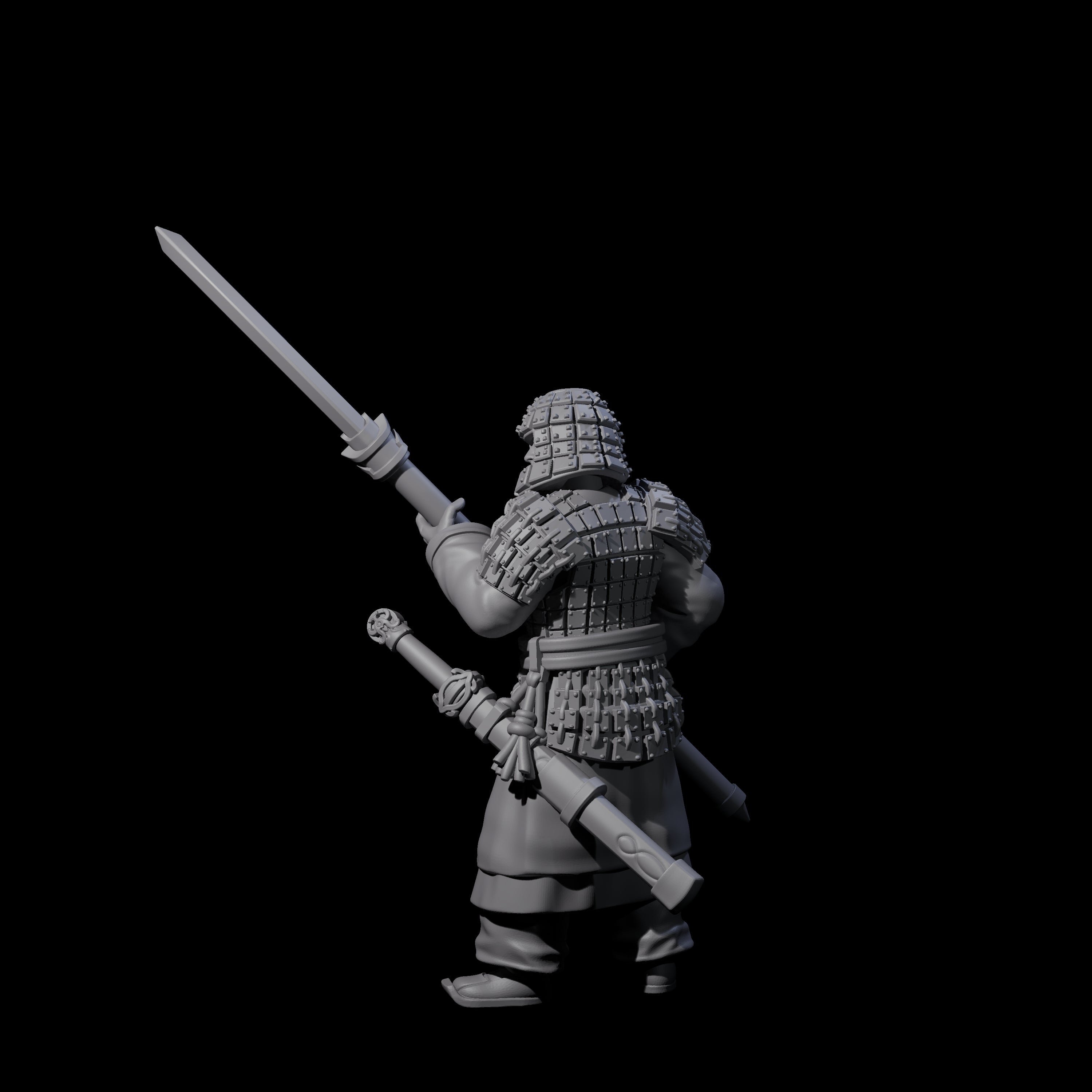 Chinese Terracotta Reaching Polearm Warrior A Miniature for Dungeons and Dragons, Pathfinder or other TTRPGs