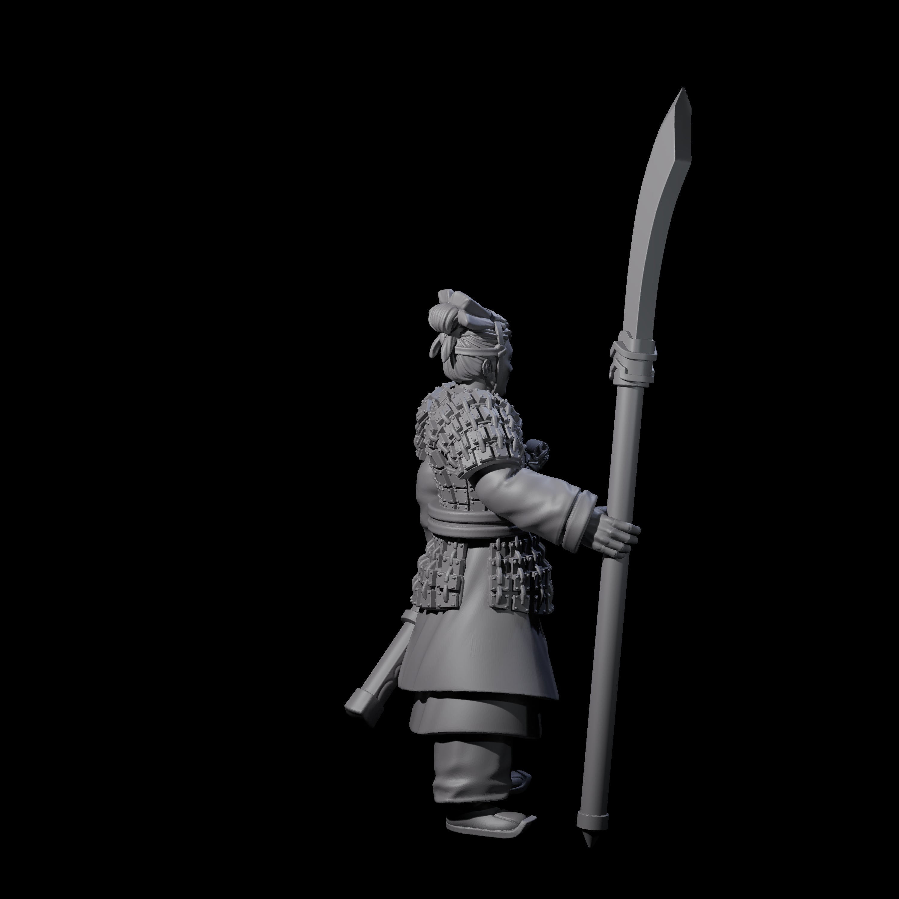Chinese Terracotta Reaching Polearm Warrior G Miniature for Dungeons and Dragons, Pathfinder or other TTRPGs