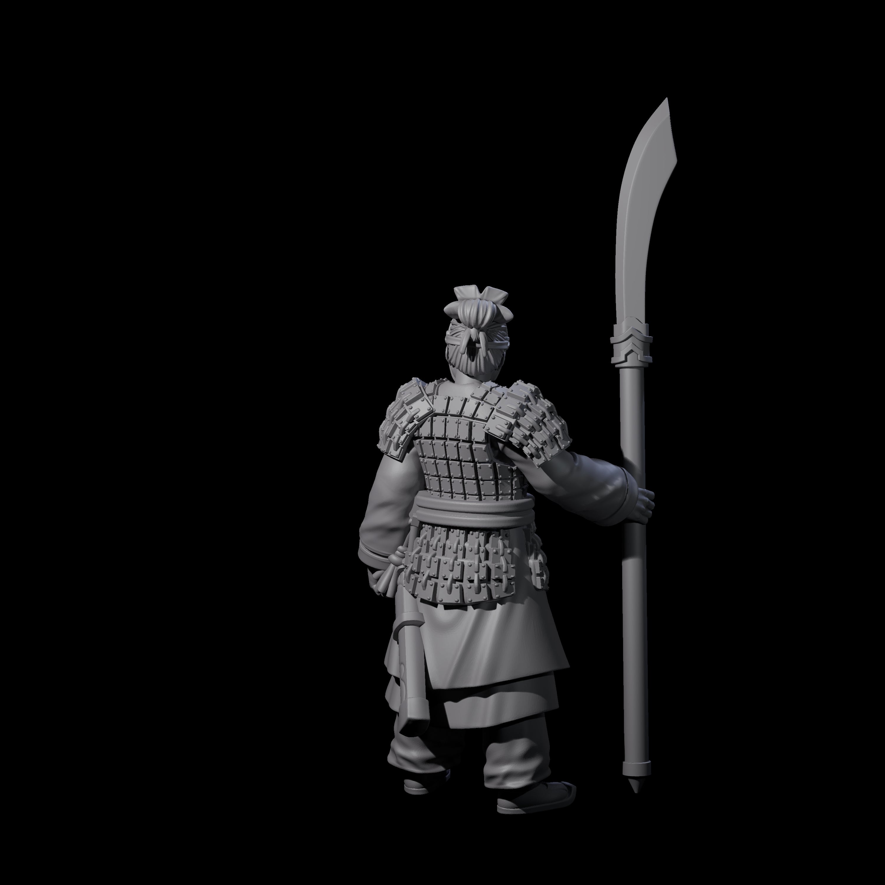 Chinese Terracotta Reaching Polearm Warrior G Miniature for Dungeons and Dragons, Pathfinder or other TTRPGs