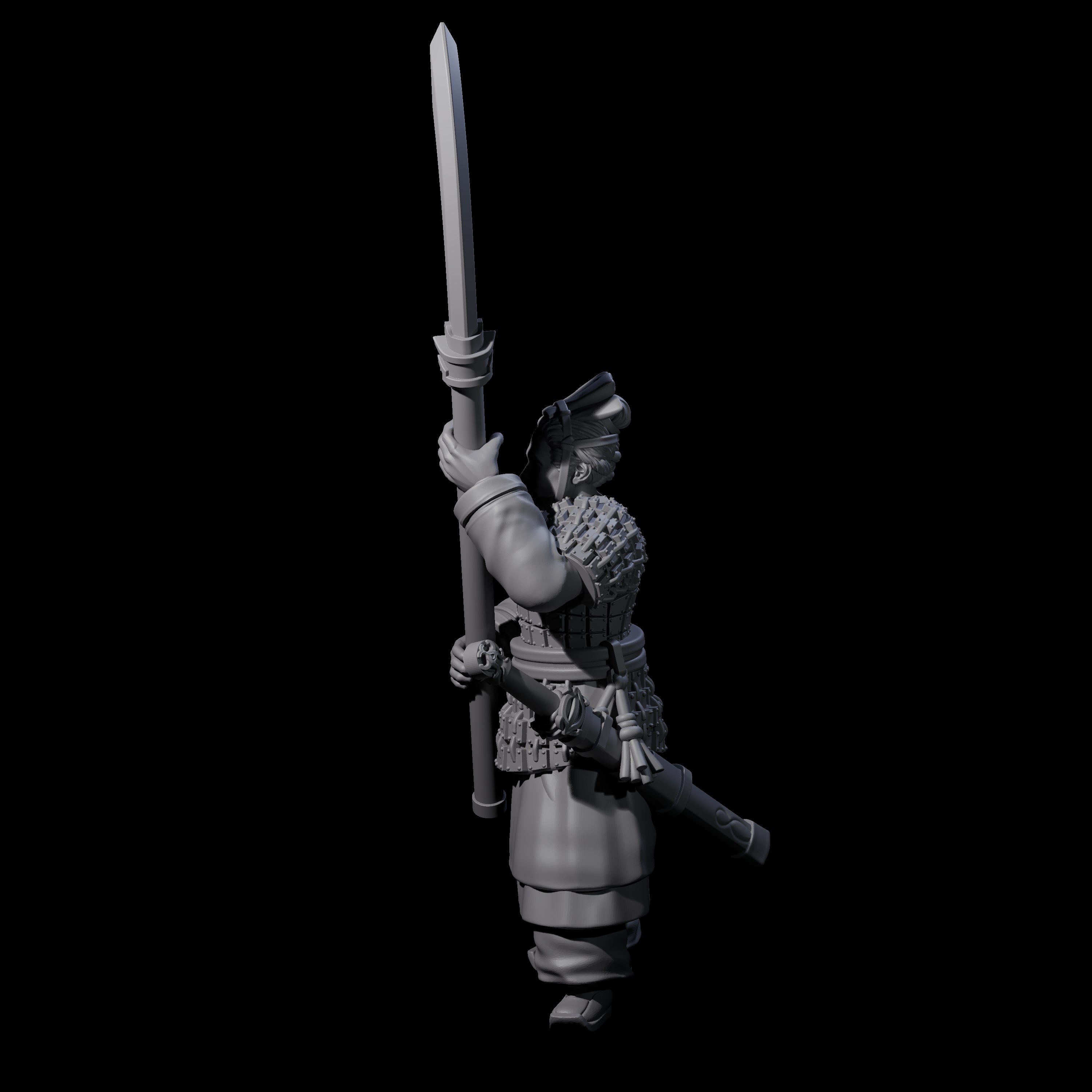 Chinese Terracotta Reaching Polearm Warrior I Miniature for Dungeons and Dragons, Pathfinder or other TTRPGs