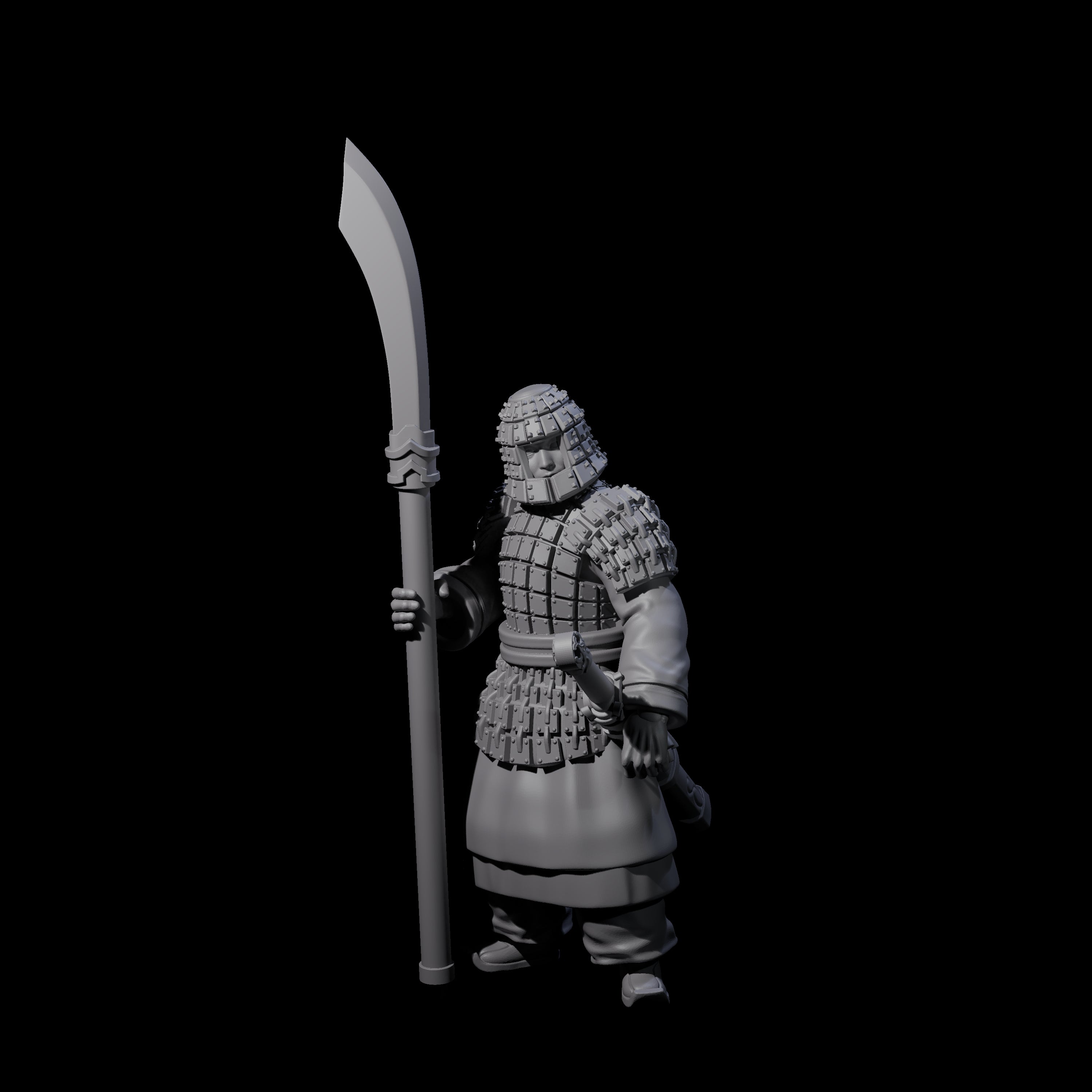 Chinese Terracotta Reaching Polearm Warriors Miniature for Dungeons and Dragons, Pathfinder or other TTRPGs