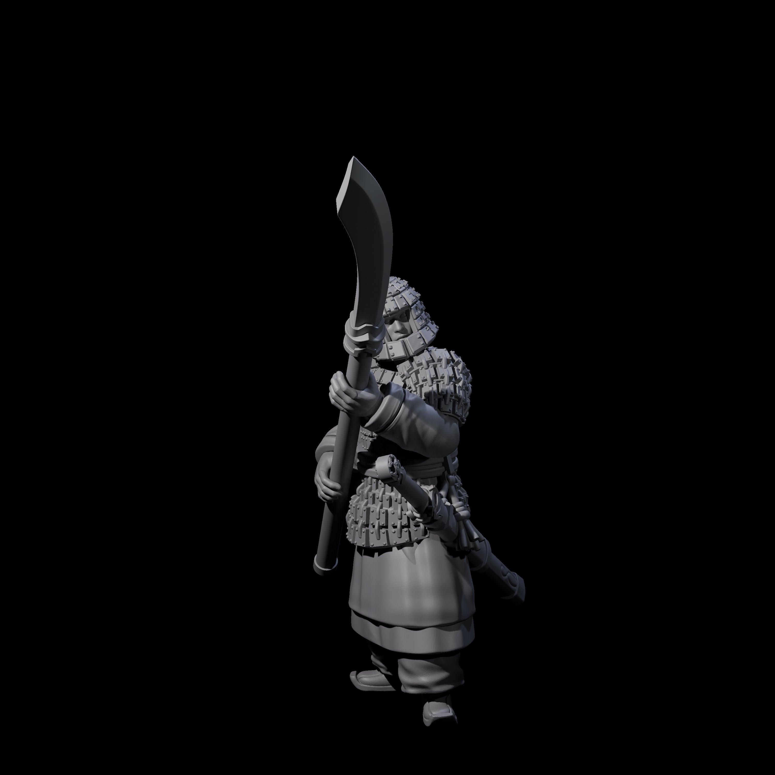 Chinese Terracotta Reaching Polearm Warriors Miniature for Dungeons and Dragons, Pathfinder or other TTRPGs
