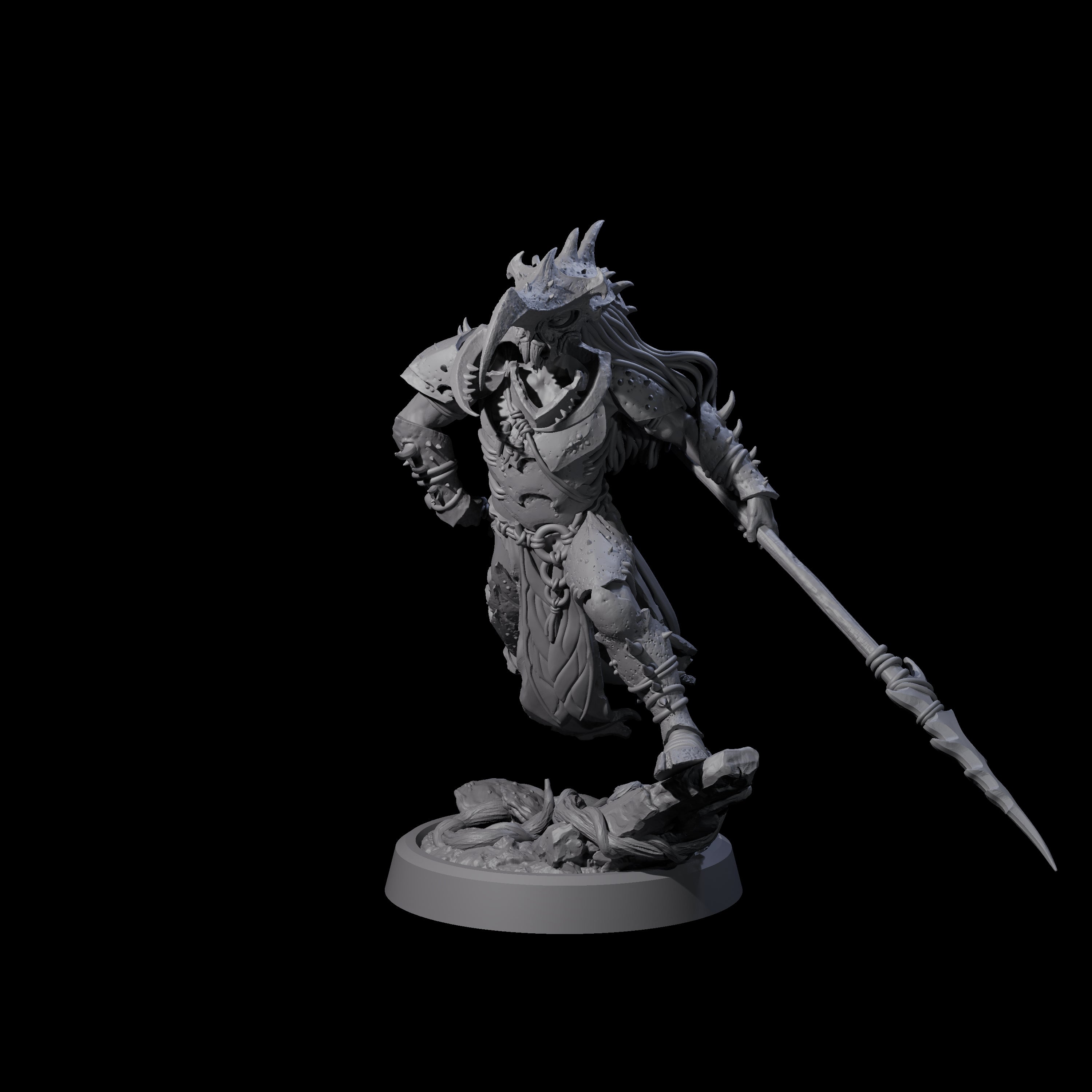 Chitinous Armour Wearing Forest Warrior Miniature for Dungeons and Dragons, Pathfinder or other TTRPGs