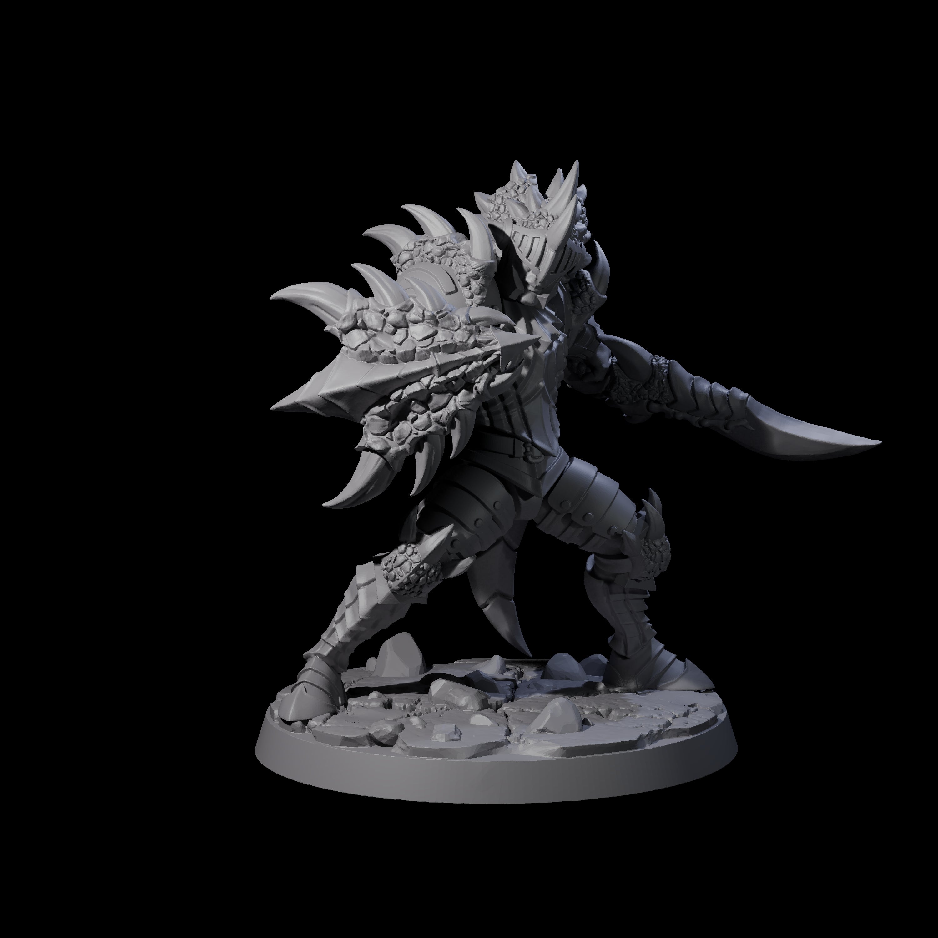 Chitinous Dragonguard Miniature for Dungeons and Dragons, Pathfinder or other TTRPGs