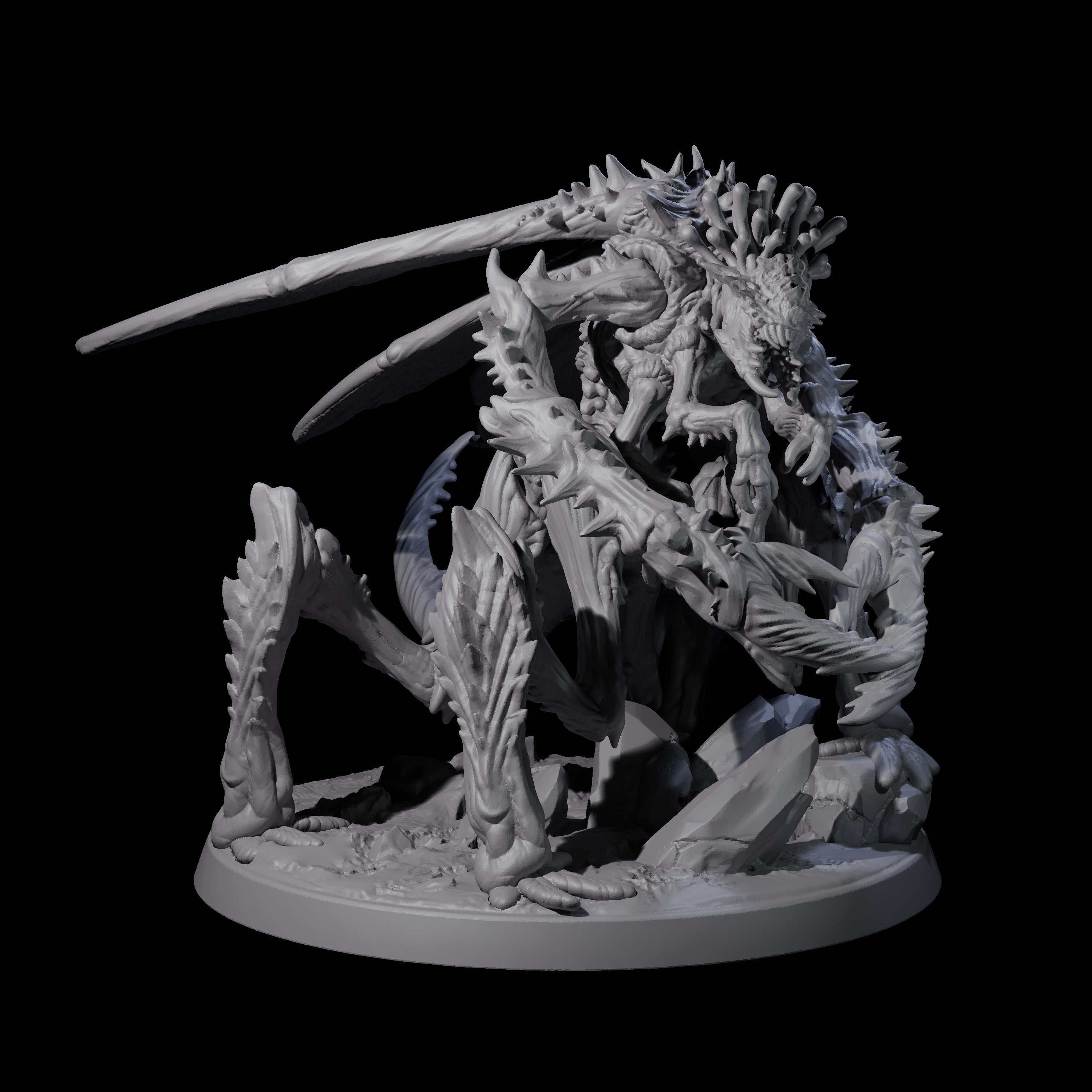 Chitinous Mi-Go Soldier Miniature for Dungeons and Dragons, Pathfinder or other TTRPGs