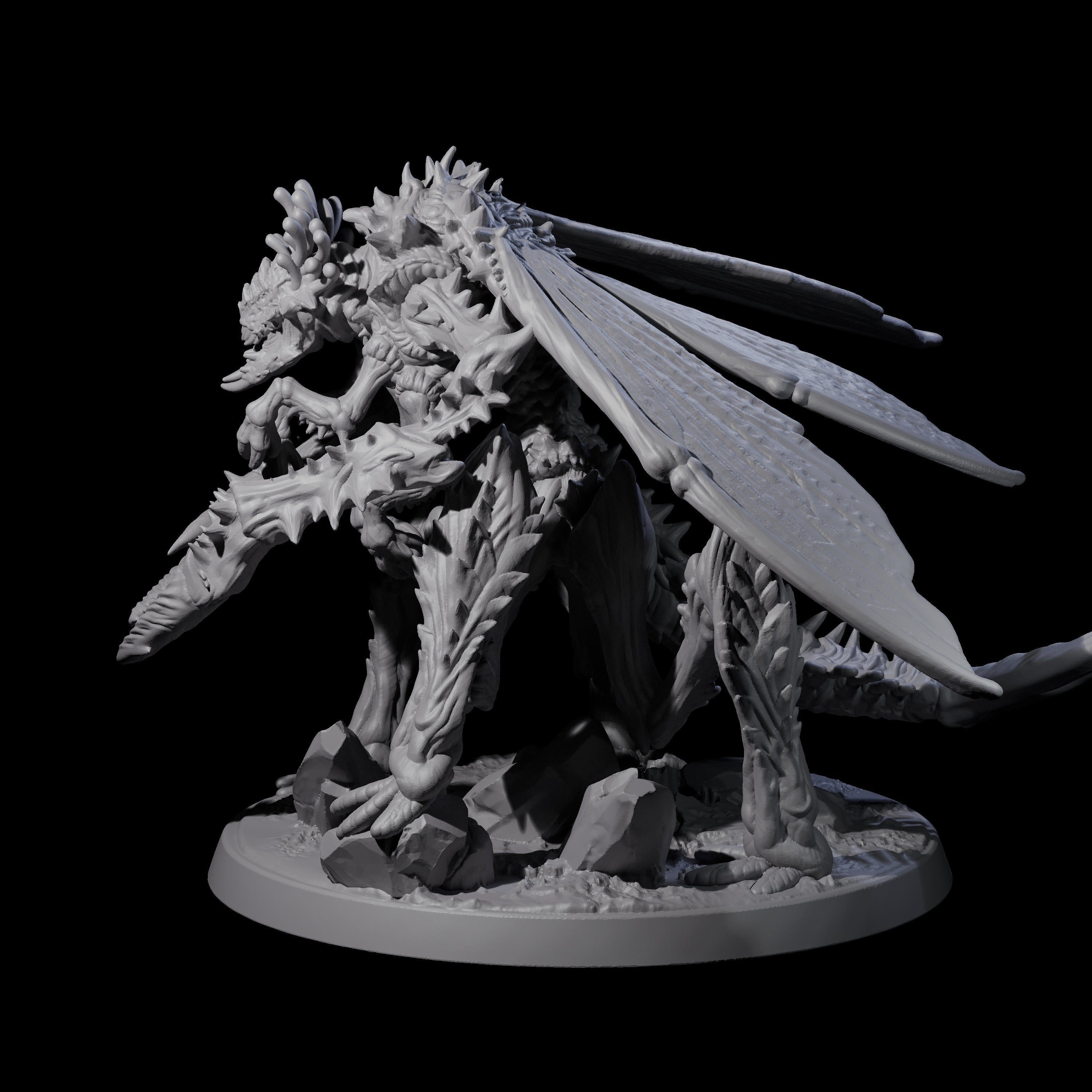 Chitinous Mi-Go Soldier Miniature for Dungeons and Dragons, Pathfinder or other TTRPGs