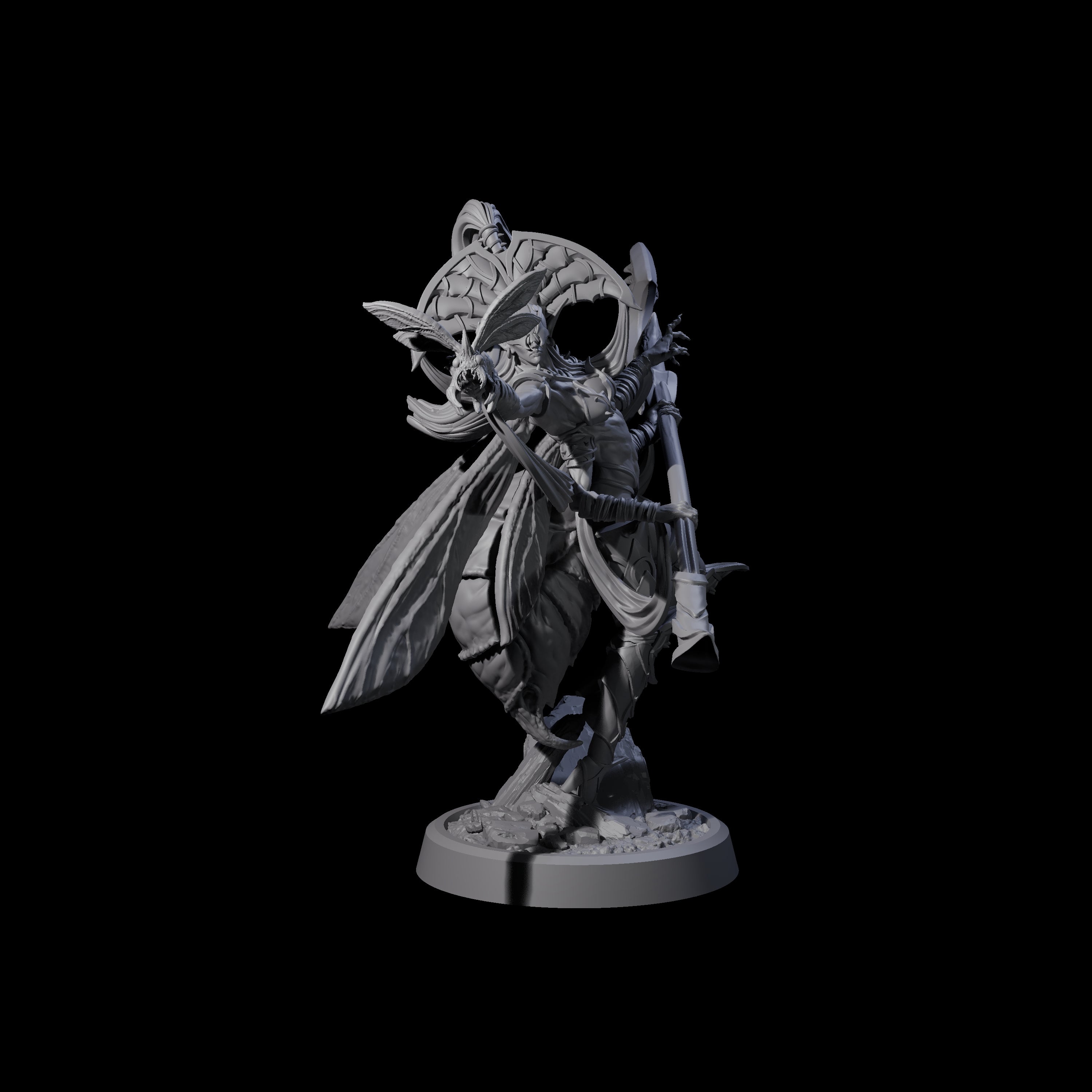 Chitinous Psionic Seer B Miniature for Dungeons and Dragons, Pathfinder or other TTRPGs