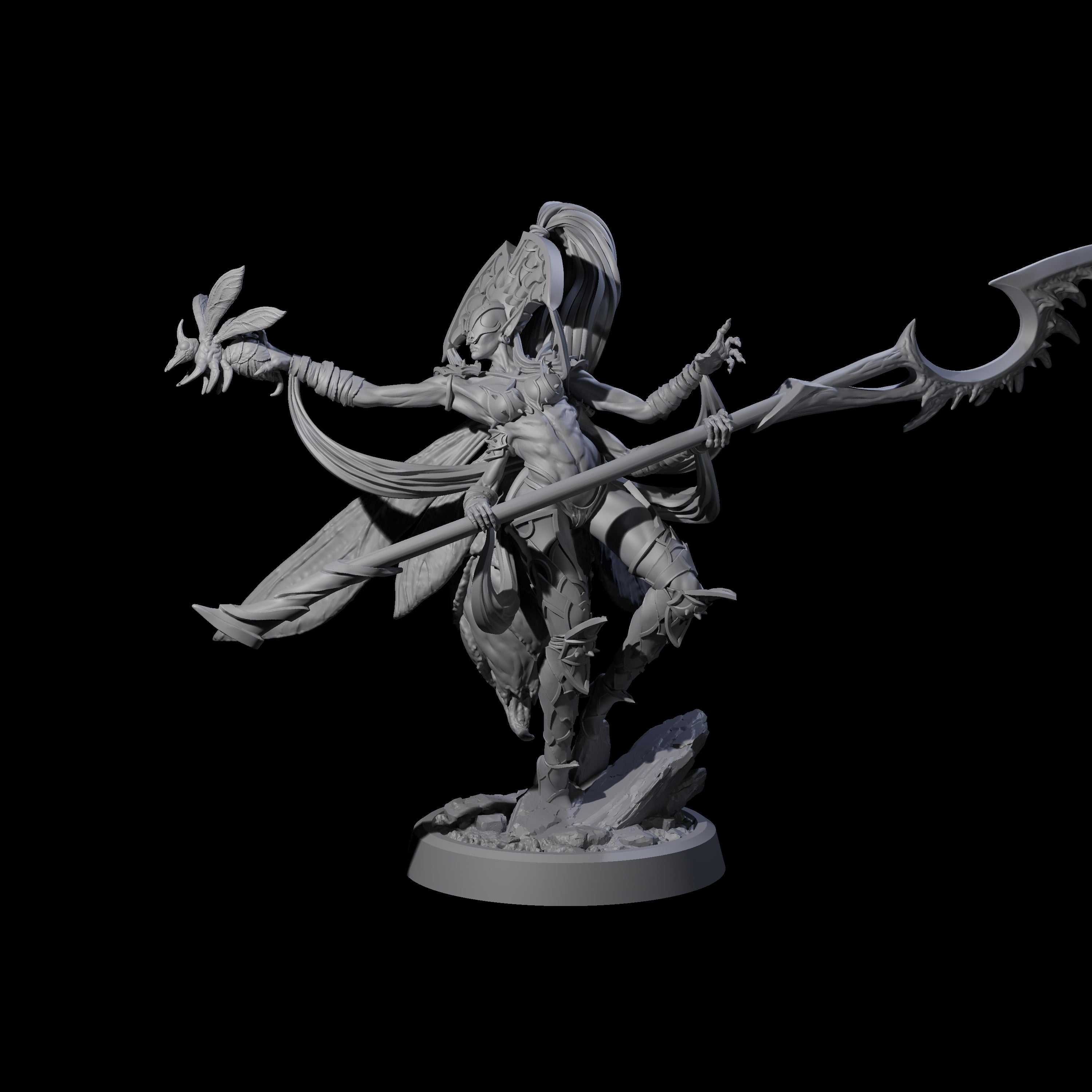 Chitinous Psionic Seer B Miniature for Dungeons and Dragons, Pathfinder or other TTRPGs