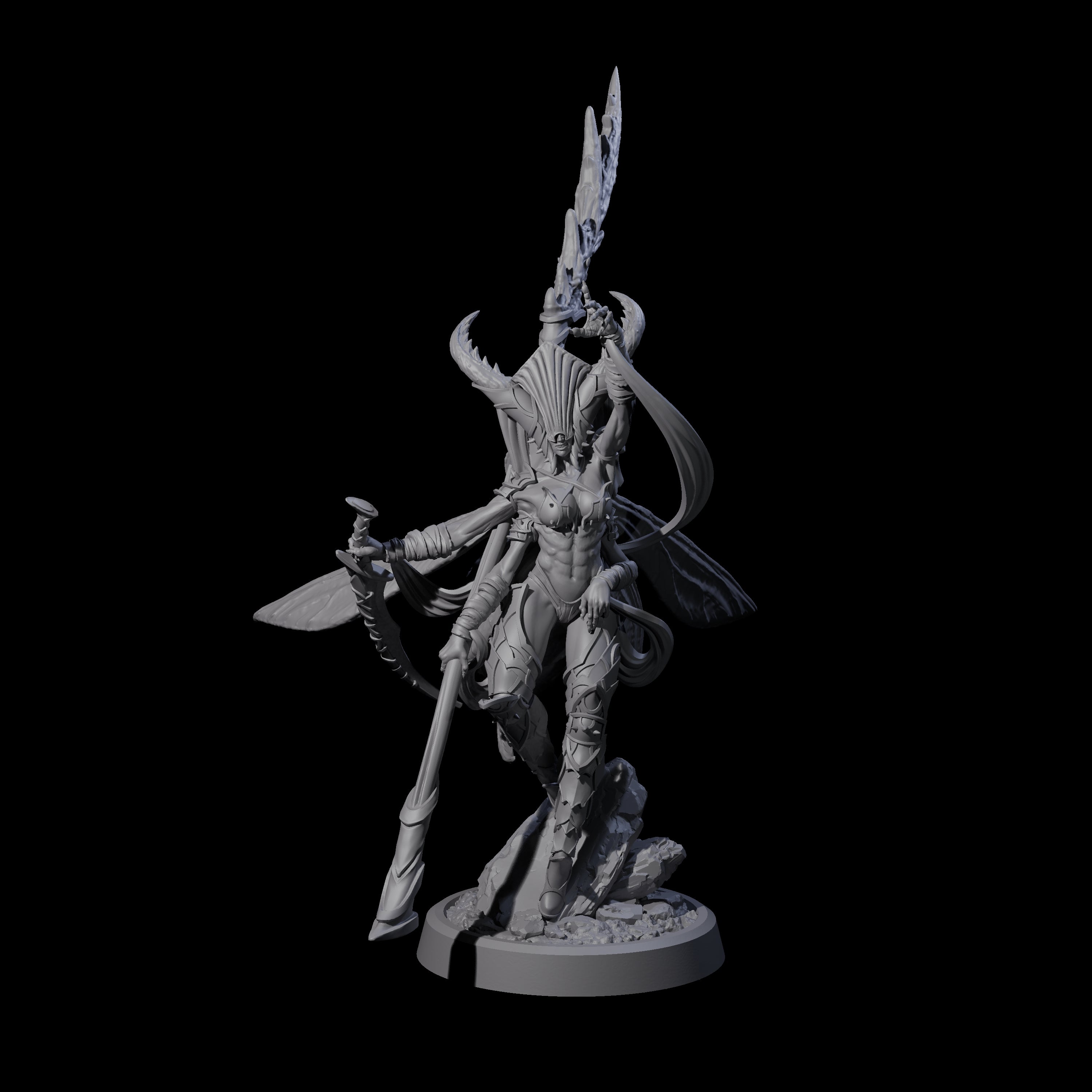 Chitinous Psionic Seer C Miniature for Dungeons and Dragons, Pathfinder or other TTRPGs