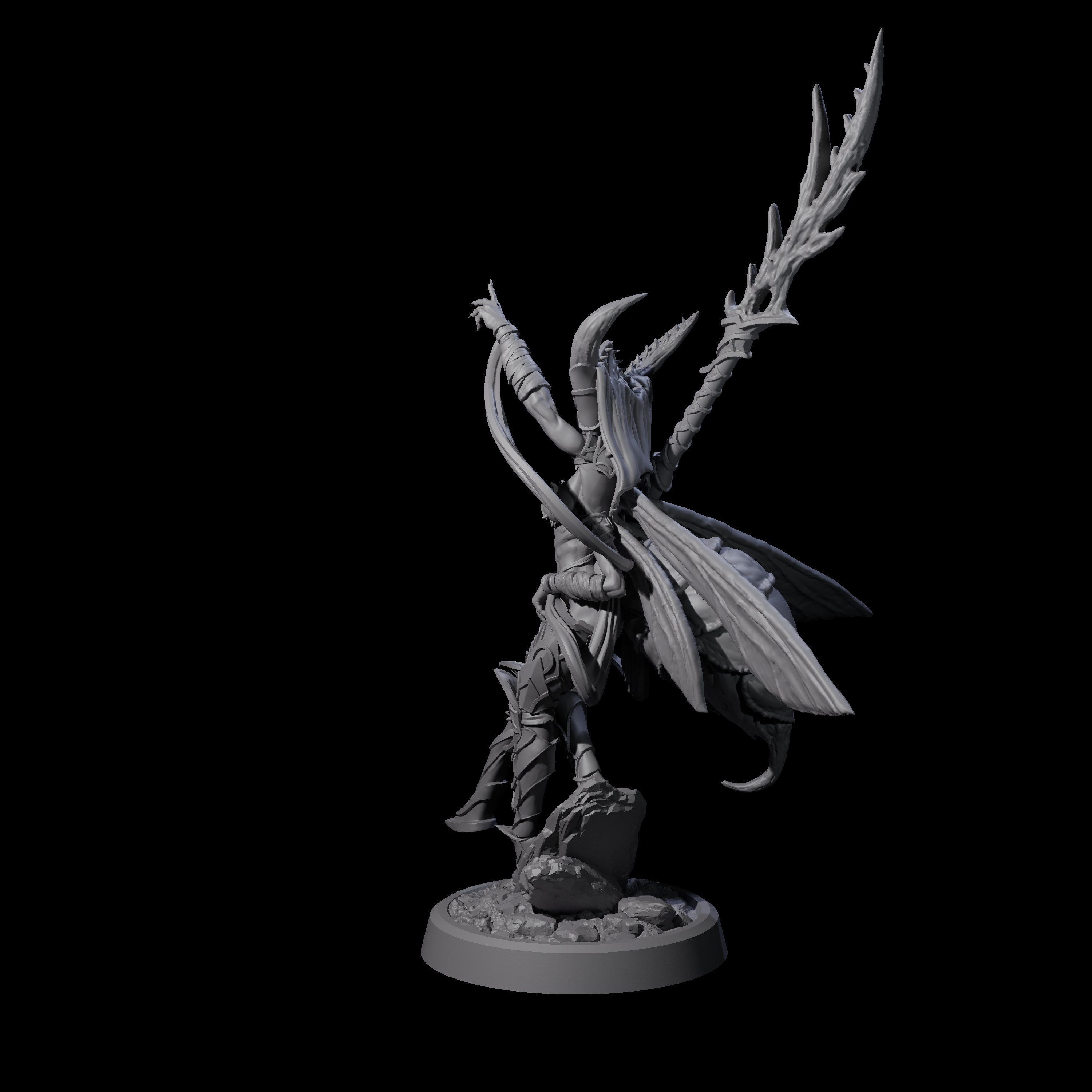 Chitinous Psionic Seer C Miniature for Dungeons and Dragons, Pathfinder or other TTRPGs