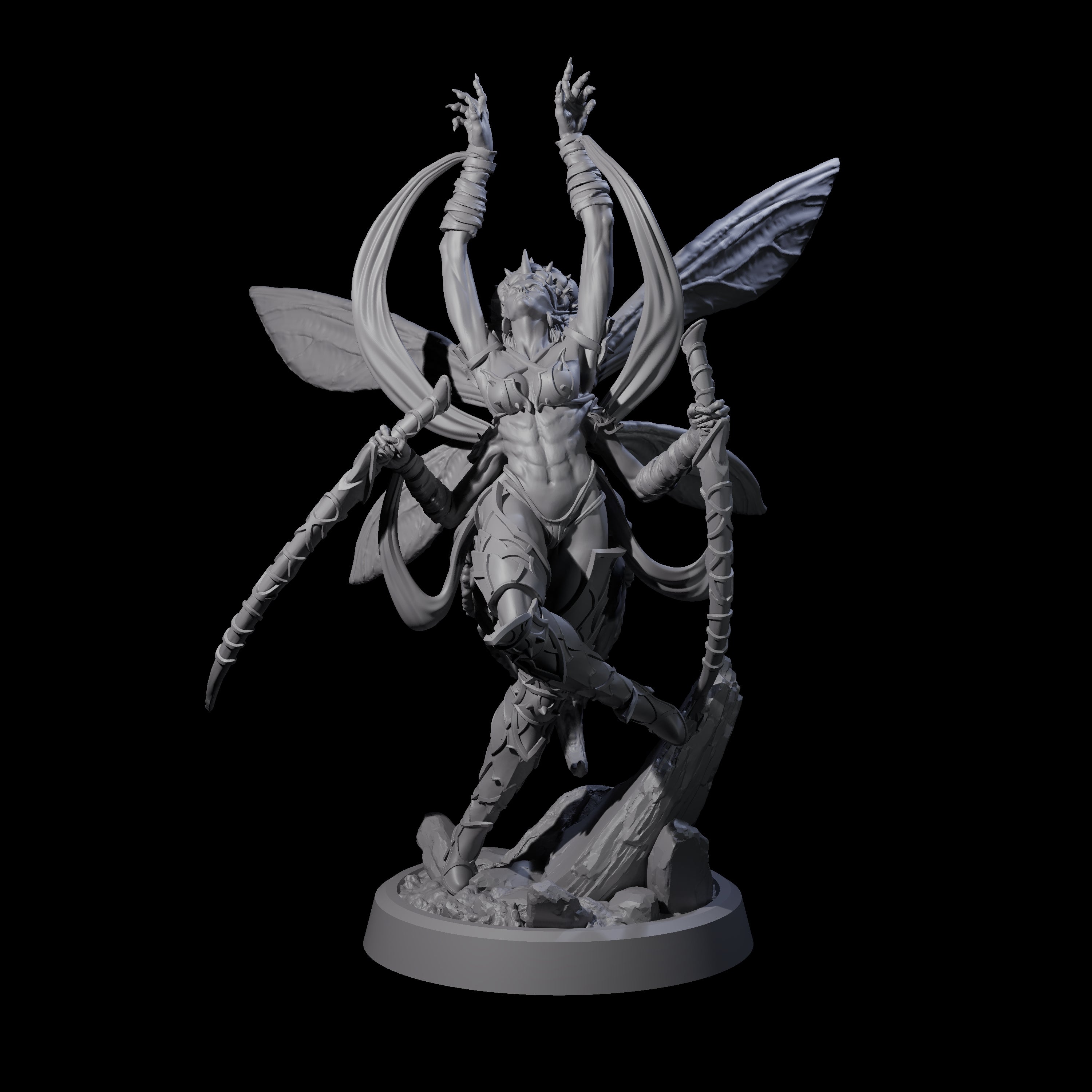 Chitinous Psionic Seer D Miniature for Dungeons and Dragons, Pathfinder or other TTRPGs