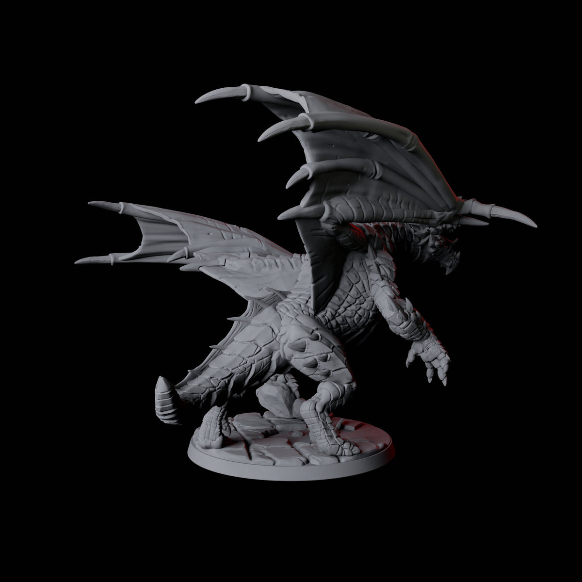 Chromatic Dragon B Miniature for Dungeons and Dragons, Pathfinder or other TTRPGs