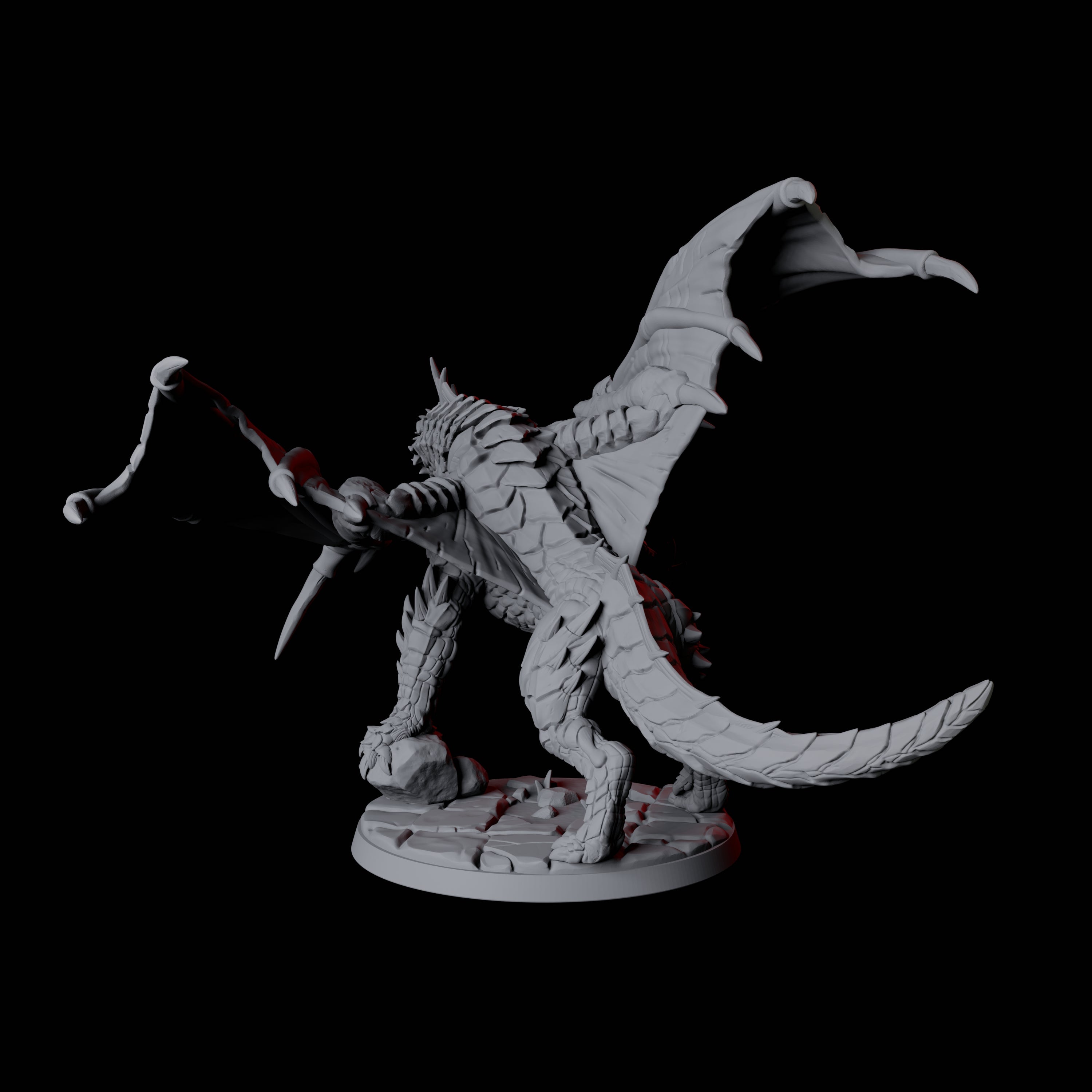 Chromatic Dragon B Miniature for Dungeons and Dragons, Pathfinder or other TTRPGs