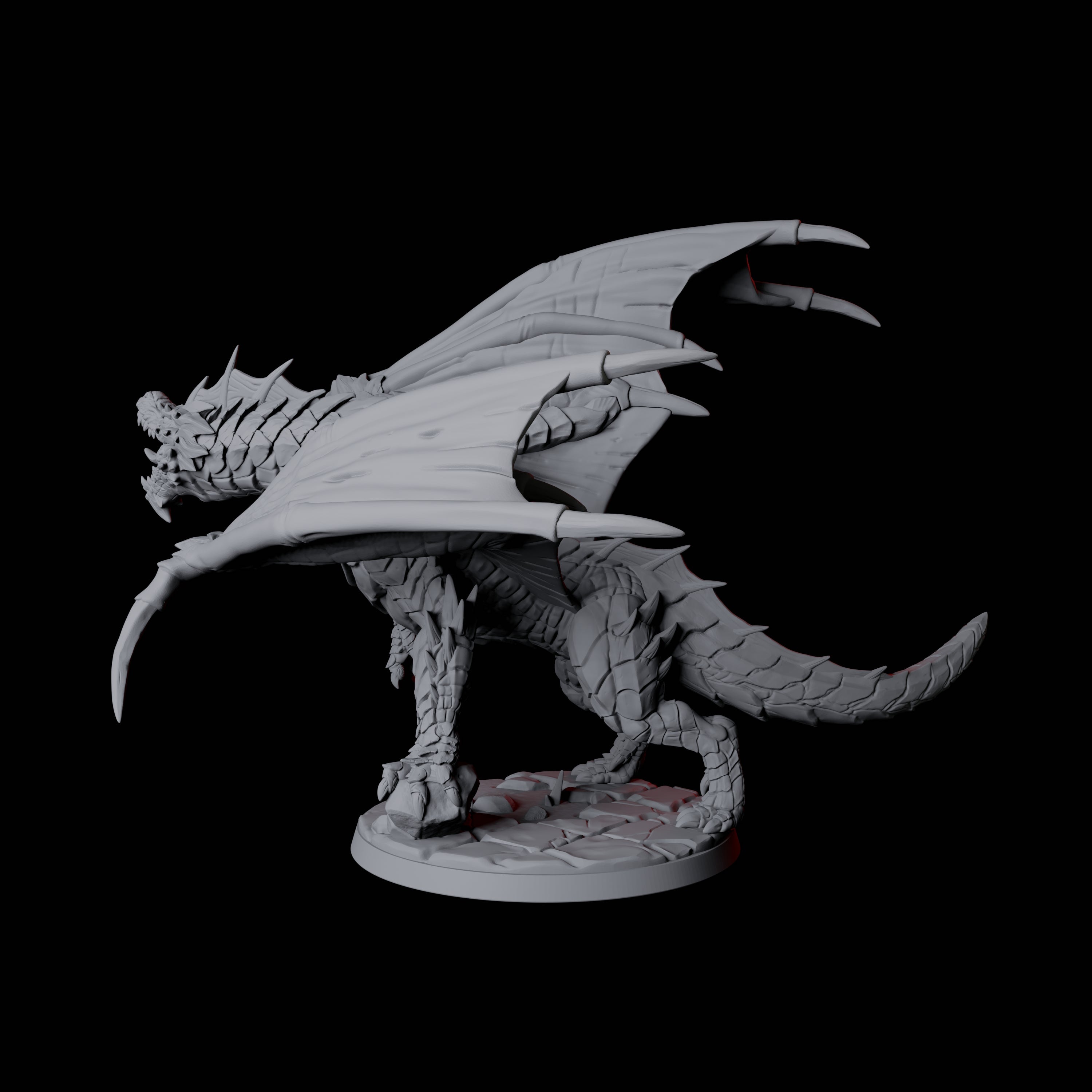Chromatic Dragon B Miniature for Dungeons and Dragons, Pathfinder or other TTRPGs