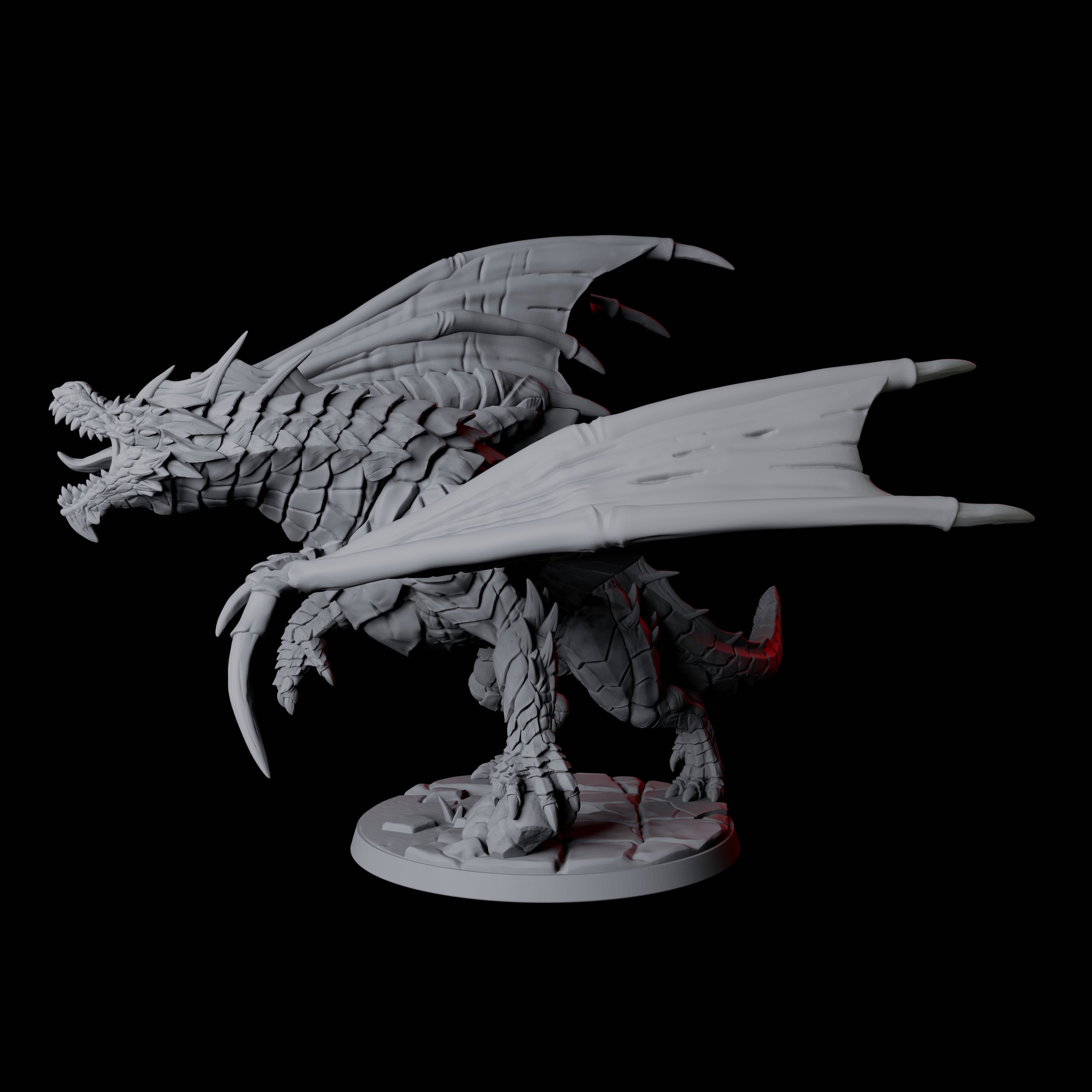 Chromatic Dragon B Miniature for Dungeons and Dragons, Pathfinder or other TTRPGs