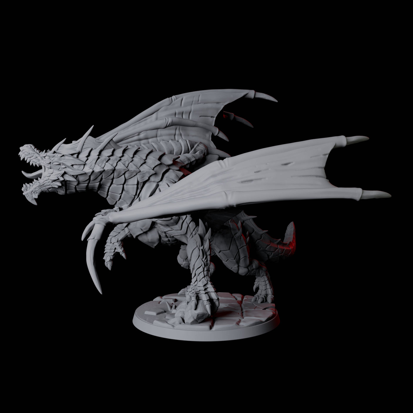 Chromatic Dragon B Miniature for Dungeons and Dragons, Pathfinder or other TTRPGs
