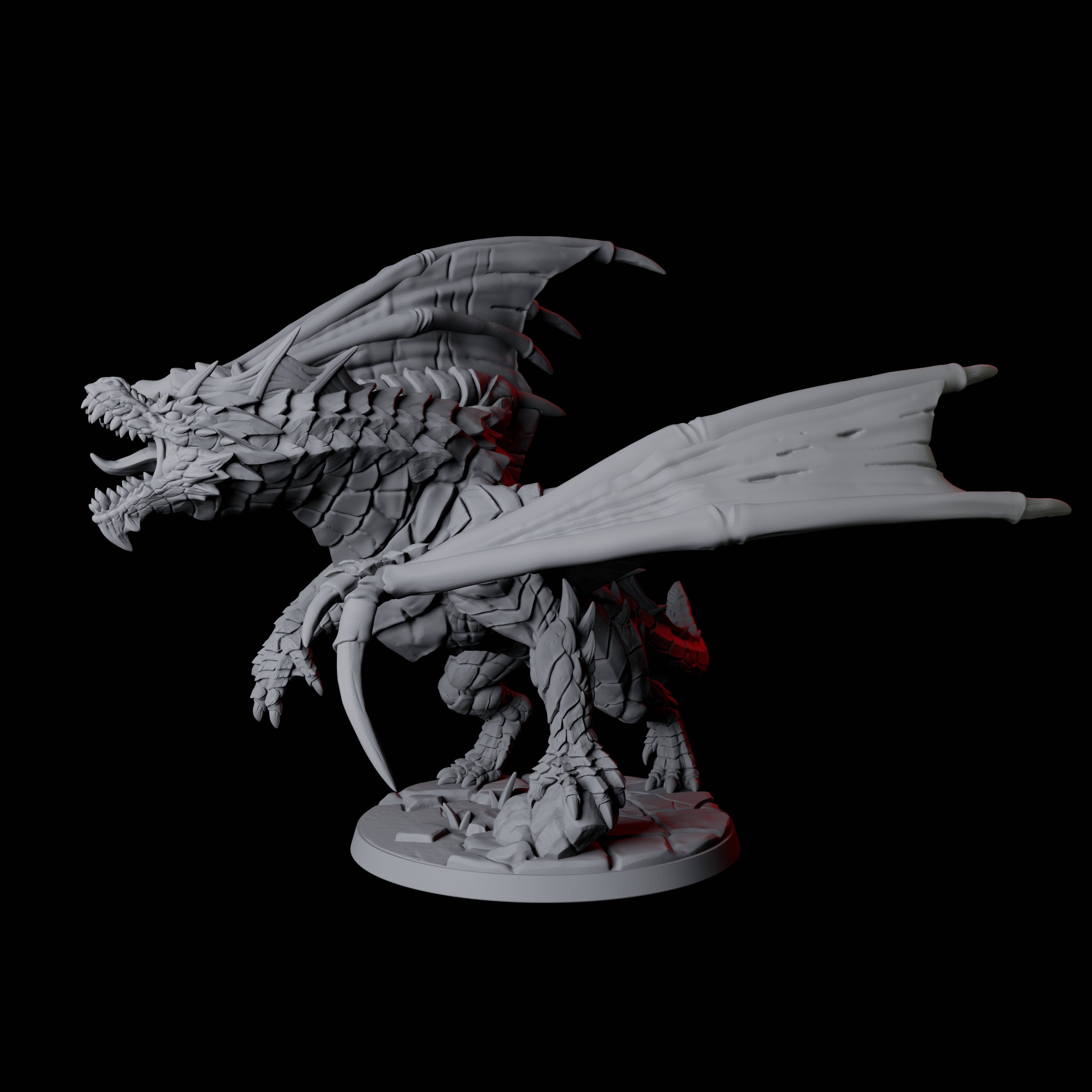 Chromatic Dragon B Miniature for Dungeons and Dragons, Pathfinder or other TTRPGs