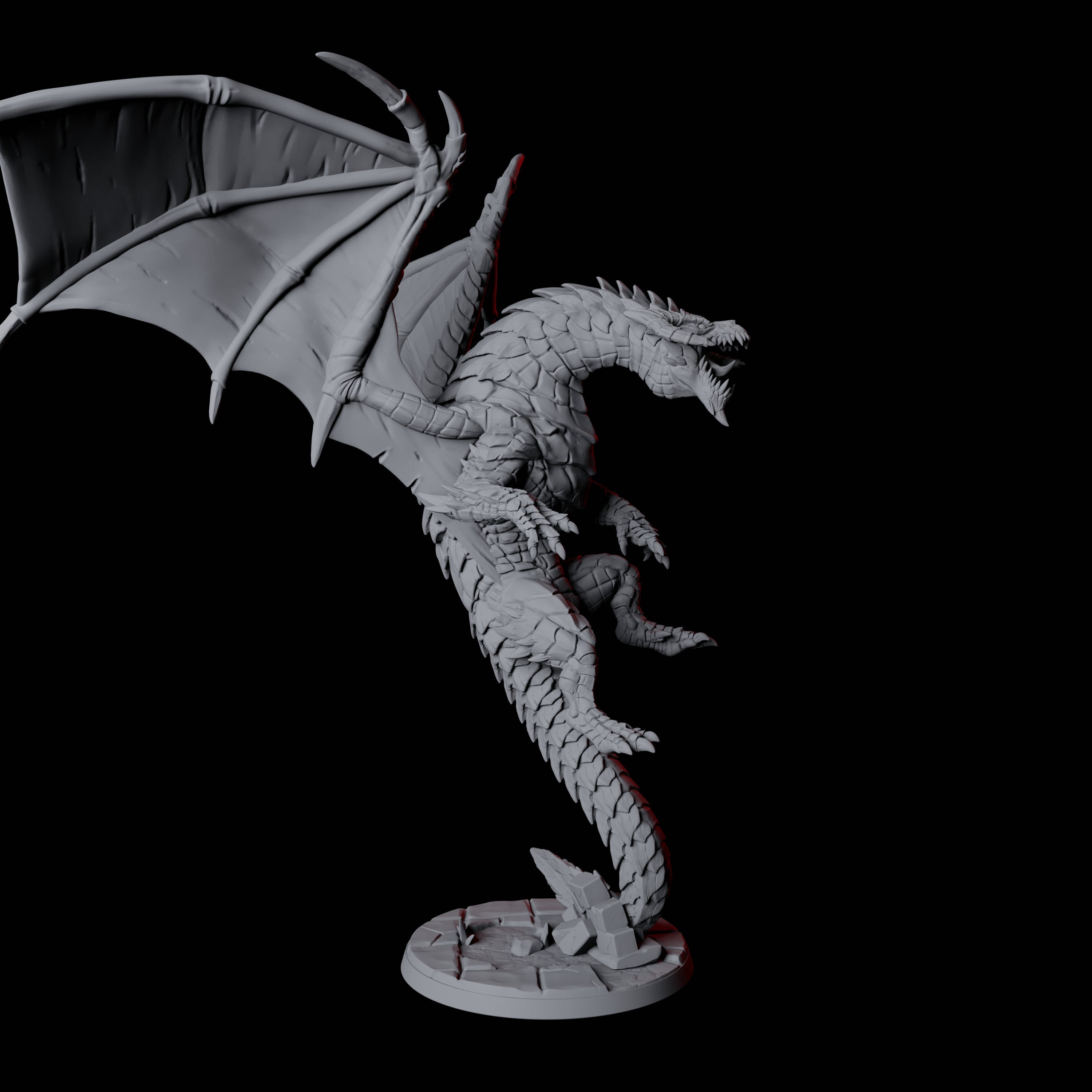 Chromatic Dragon C Miniature for Dungeons and Dragons, Pathfinder or other TTRPGs