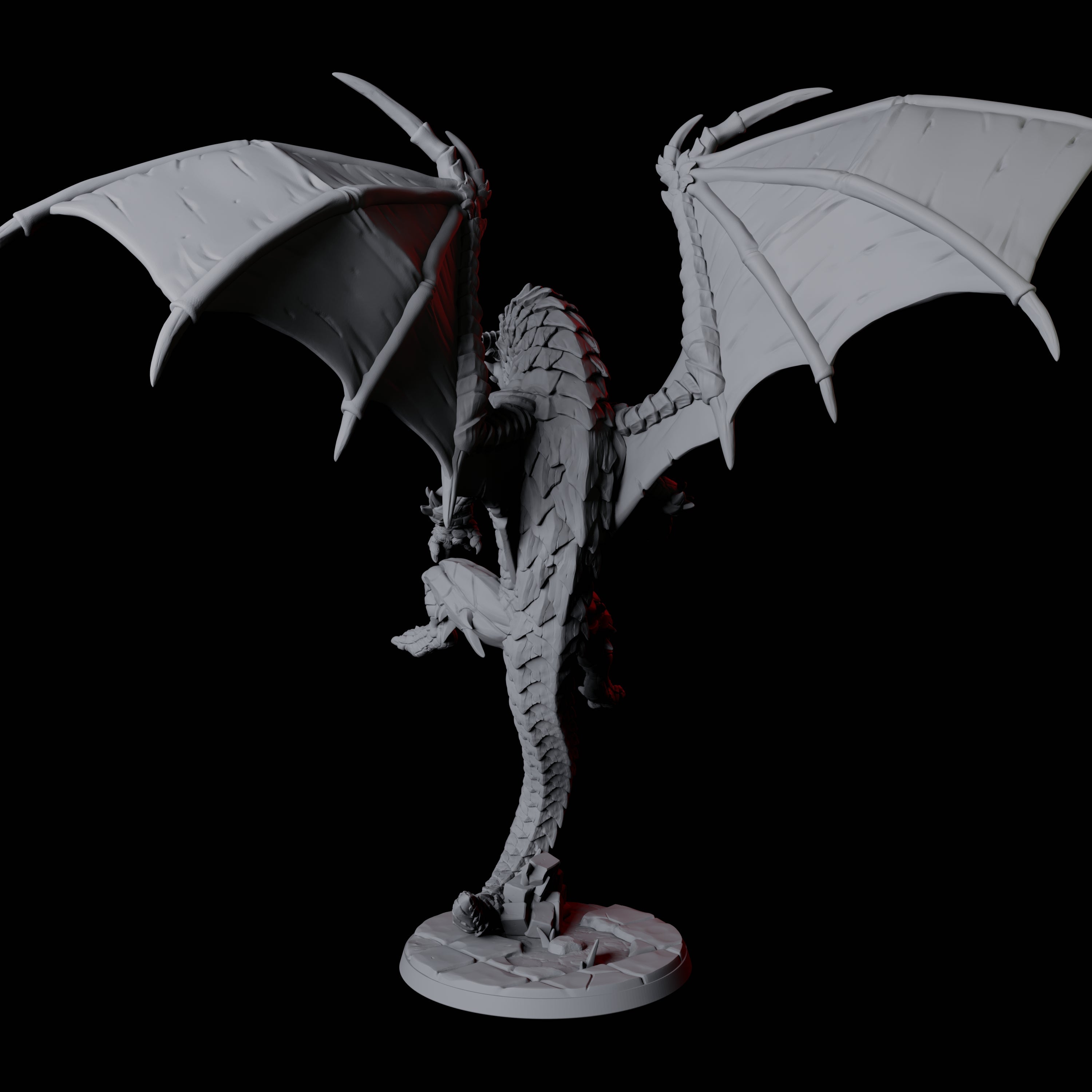 Chromatic Dragon C Miniature for Dungeons and Dragons, Pathfinder or other TTRPGs
