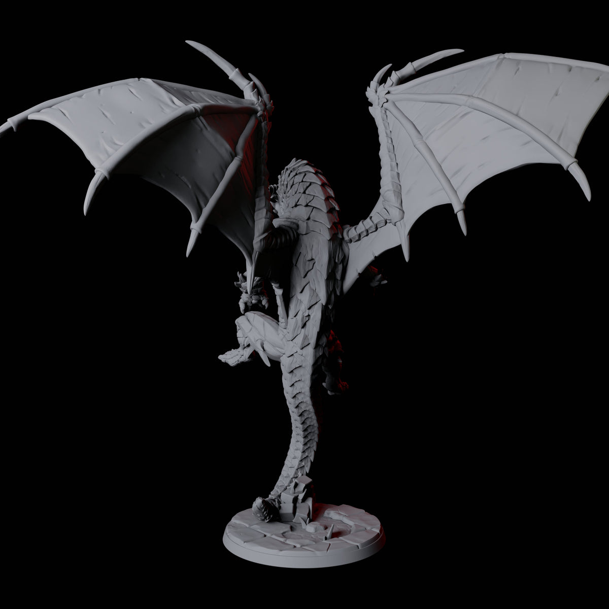 Chromatic Dragon C Miniature for Dungeons and Dragons, Pathfinder or other TTRPGs