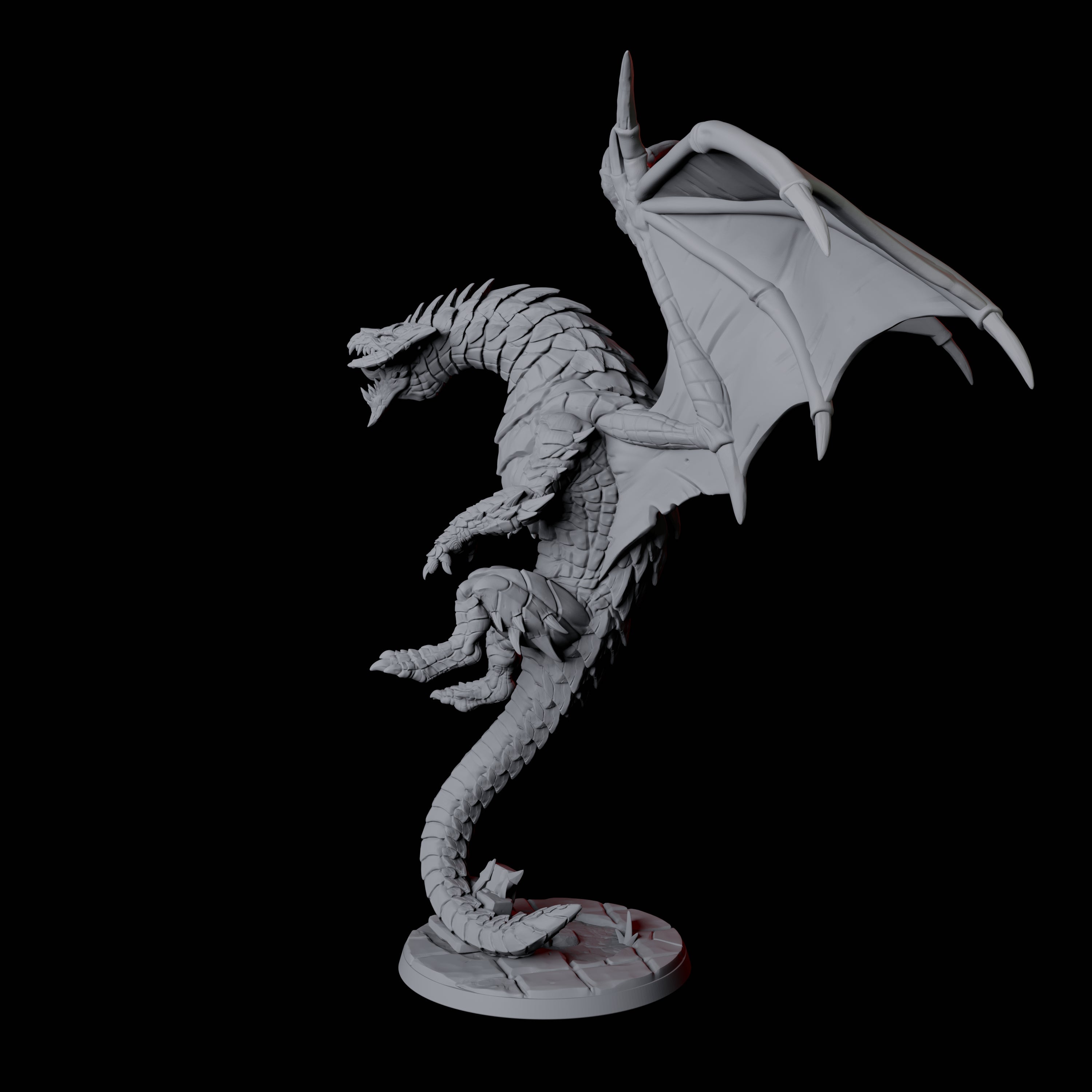 Chromatic Dragon C Miniature for Dungeons and Dragons, Pathfinder or other TTRPGs