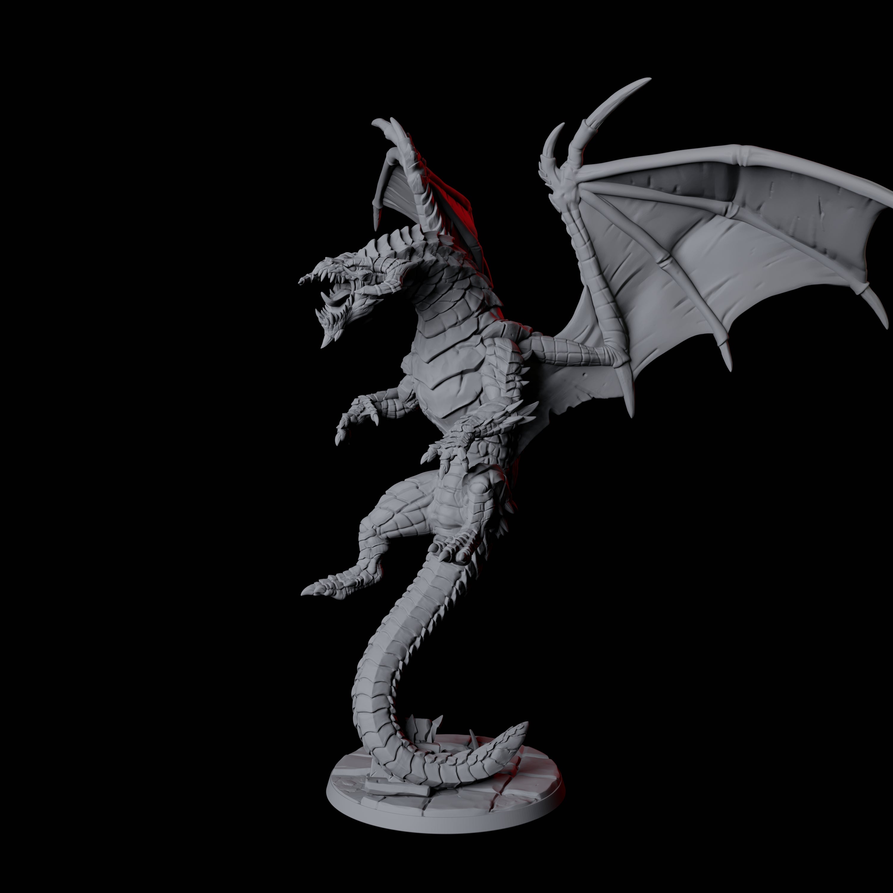 Chromatic Dragon C Miniature for Dungeons and Dragons, Pathfinder or other TTRPGs