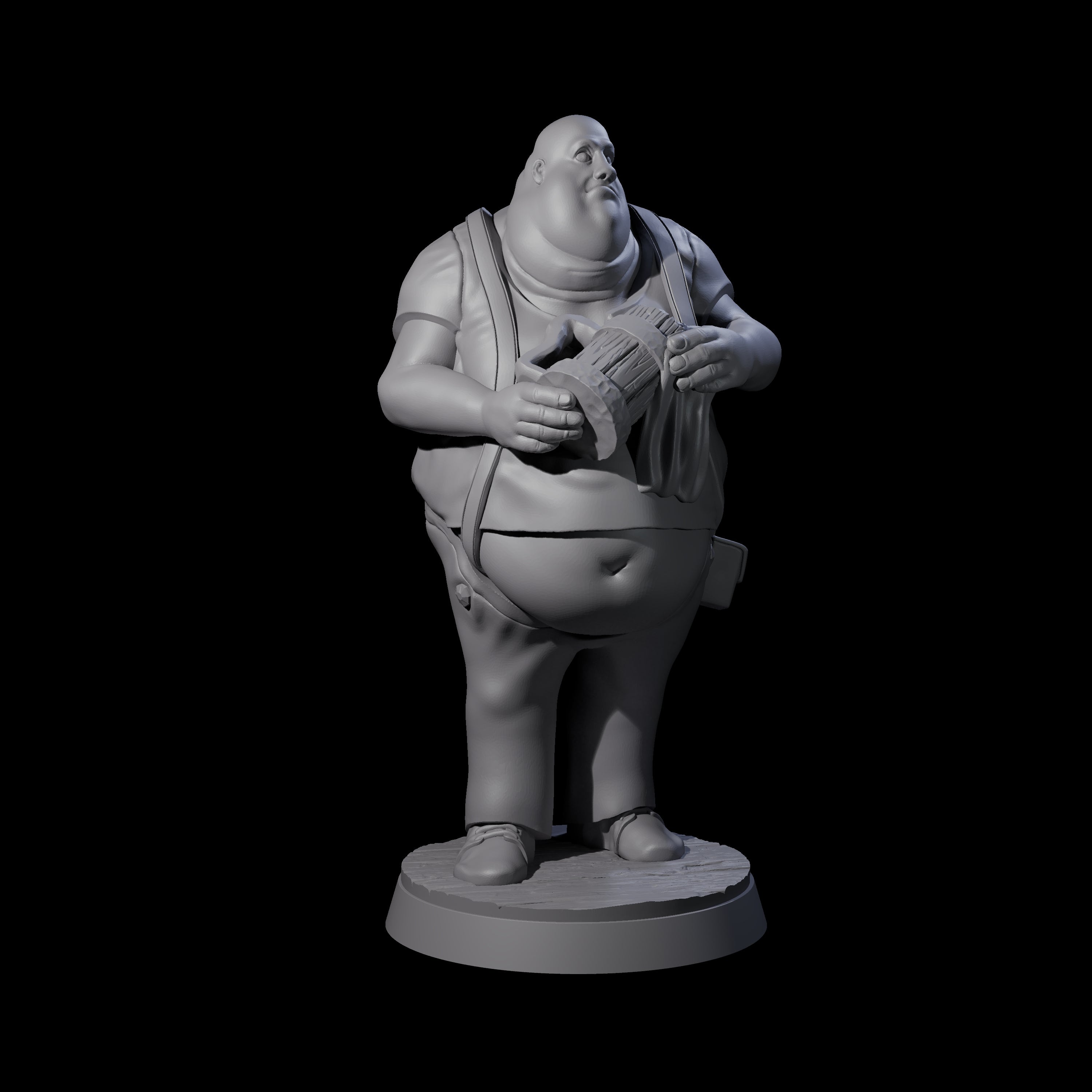 Chubby Tavern Owner Miniature for Dungeons and Dragons, Pathfinder or other TTRPGs