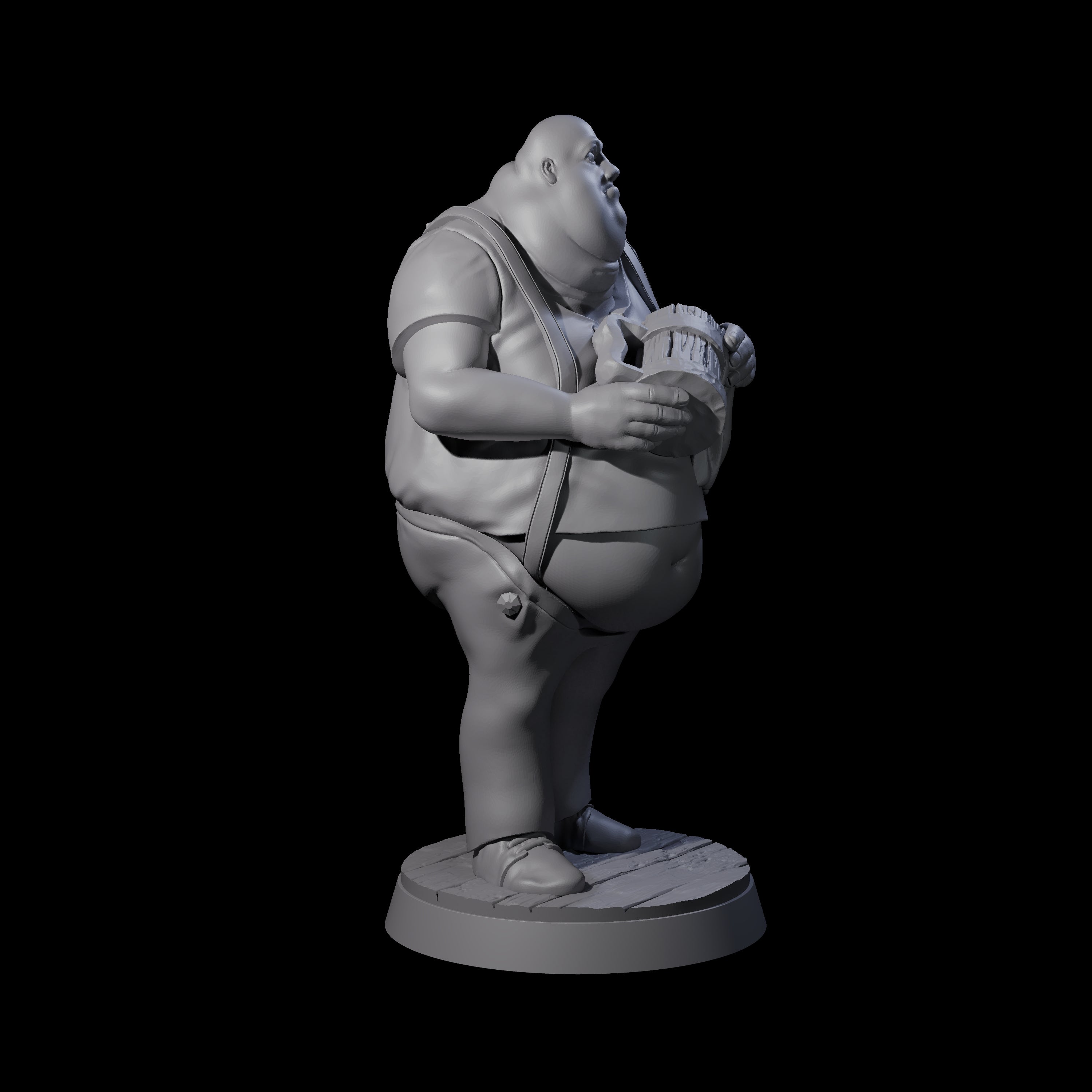 Chubby Tavern Owner Miniature for Dungeons and Dragons, Pathfinder or other TTRPGs