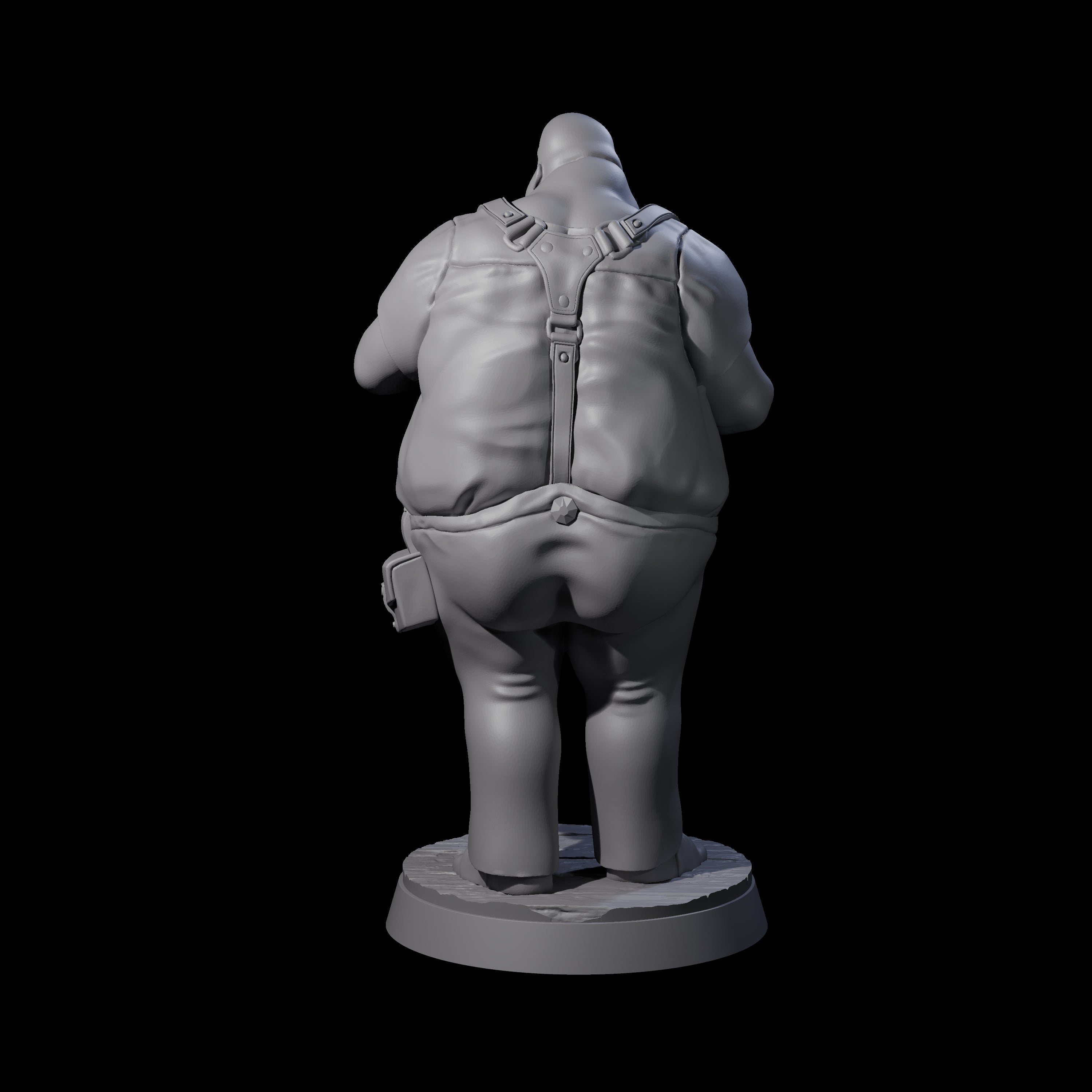 Chubby Tavern Owner Miniature for Dungeons and Dragons, Pathfinder or other TTRPGs