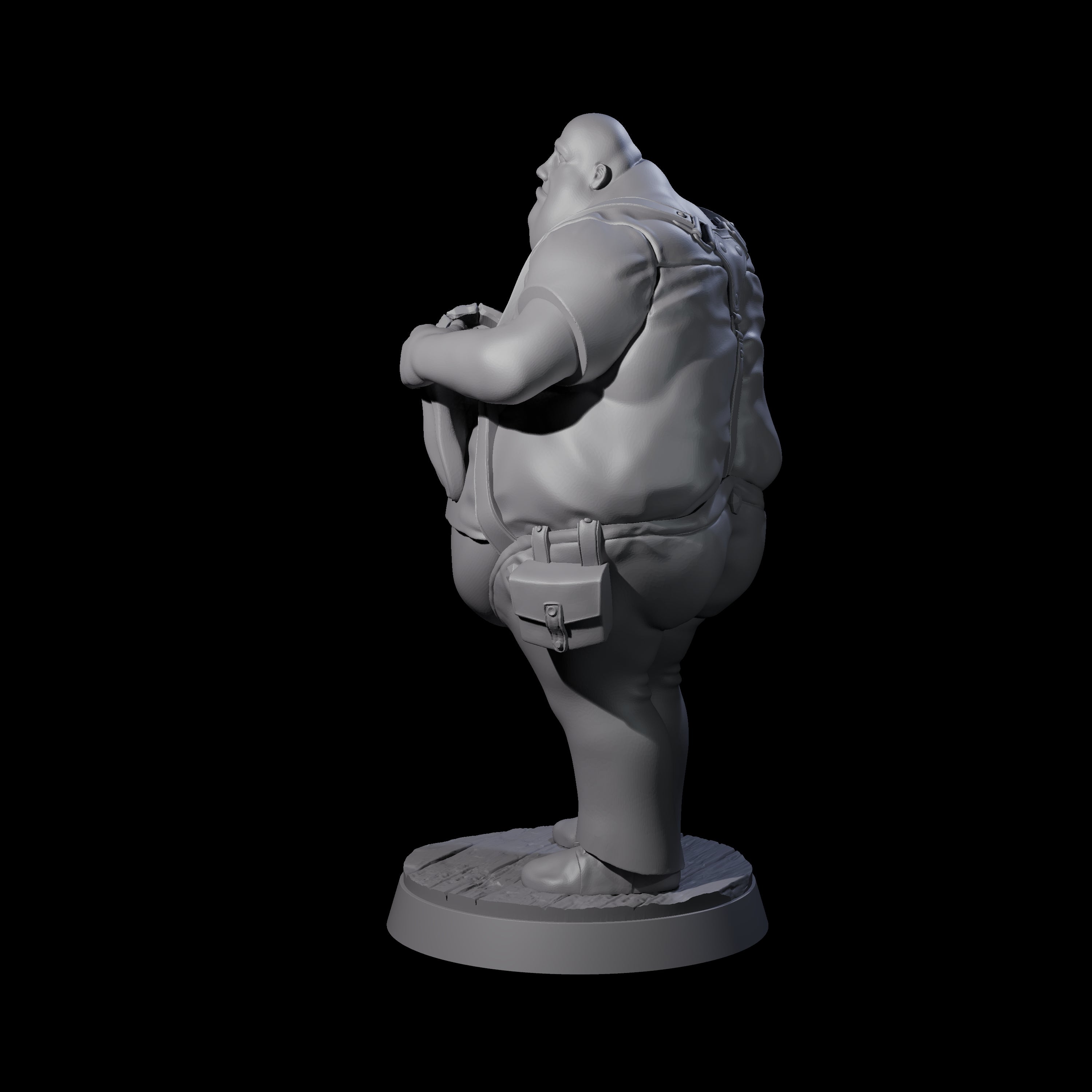 Chubby Tavern Owner Miniature for Dungeons and Dragons, Pathfinder or other TTRPGs