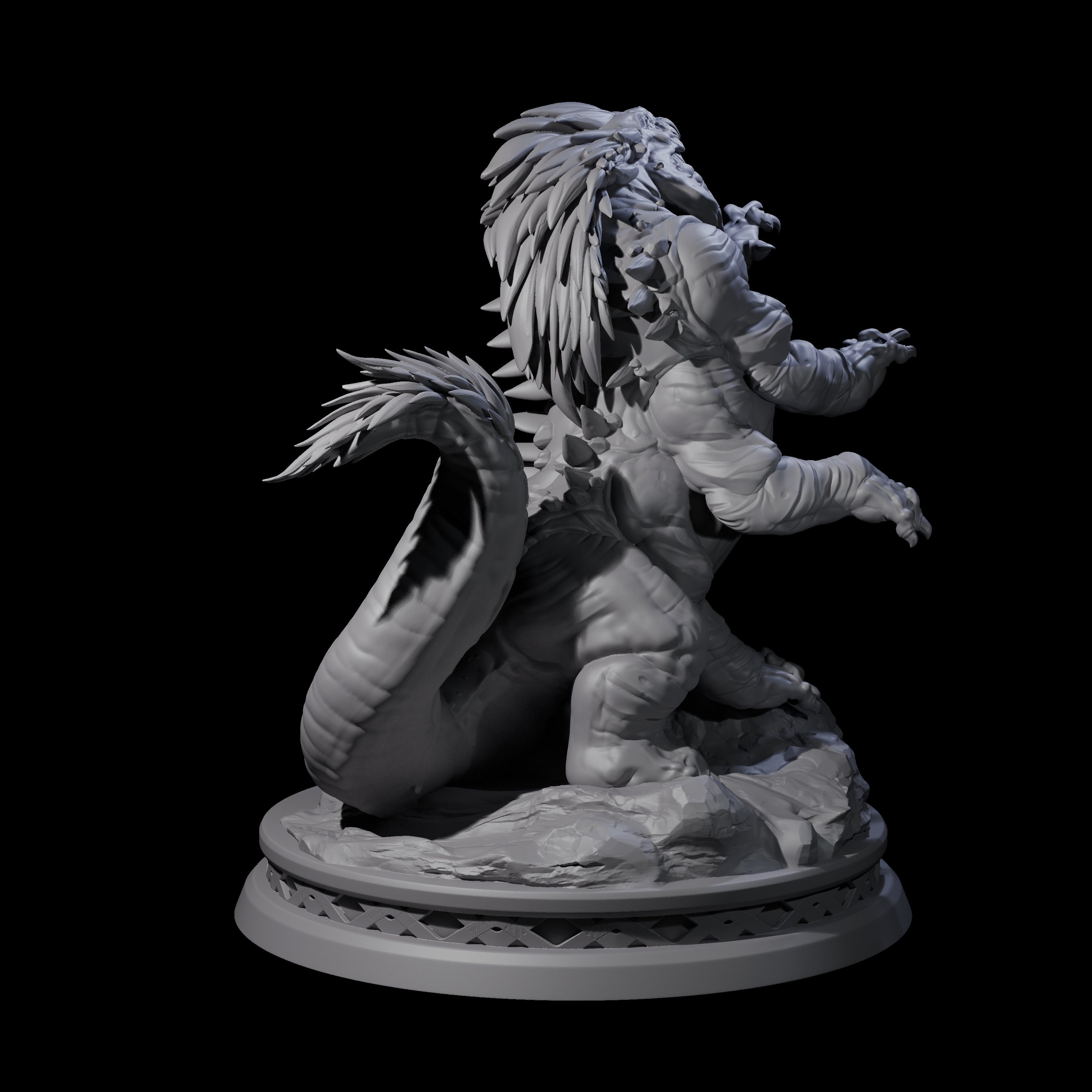 Chunky Linnorm Miniature for Dungeons and Dragons, Pathfinder or other TTRPGs