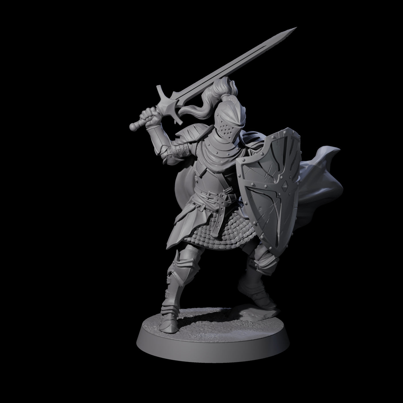 City Knight C Miniature for Dungeons and Dragons, Pathfinder or other TTRPGs